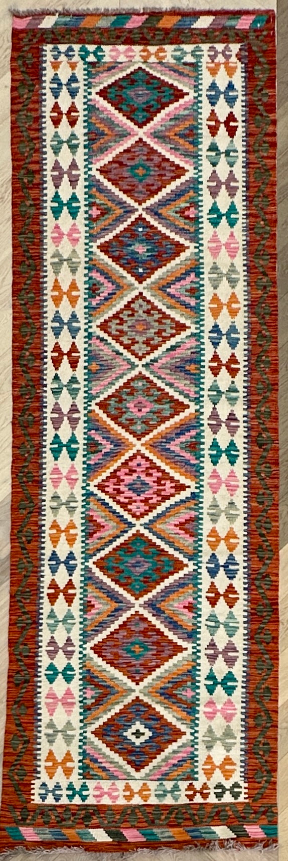 Afghan Kilim — 2.99 x 0.89