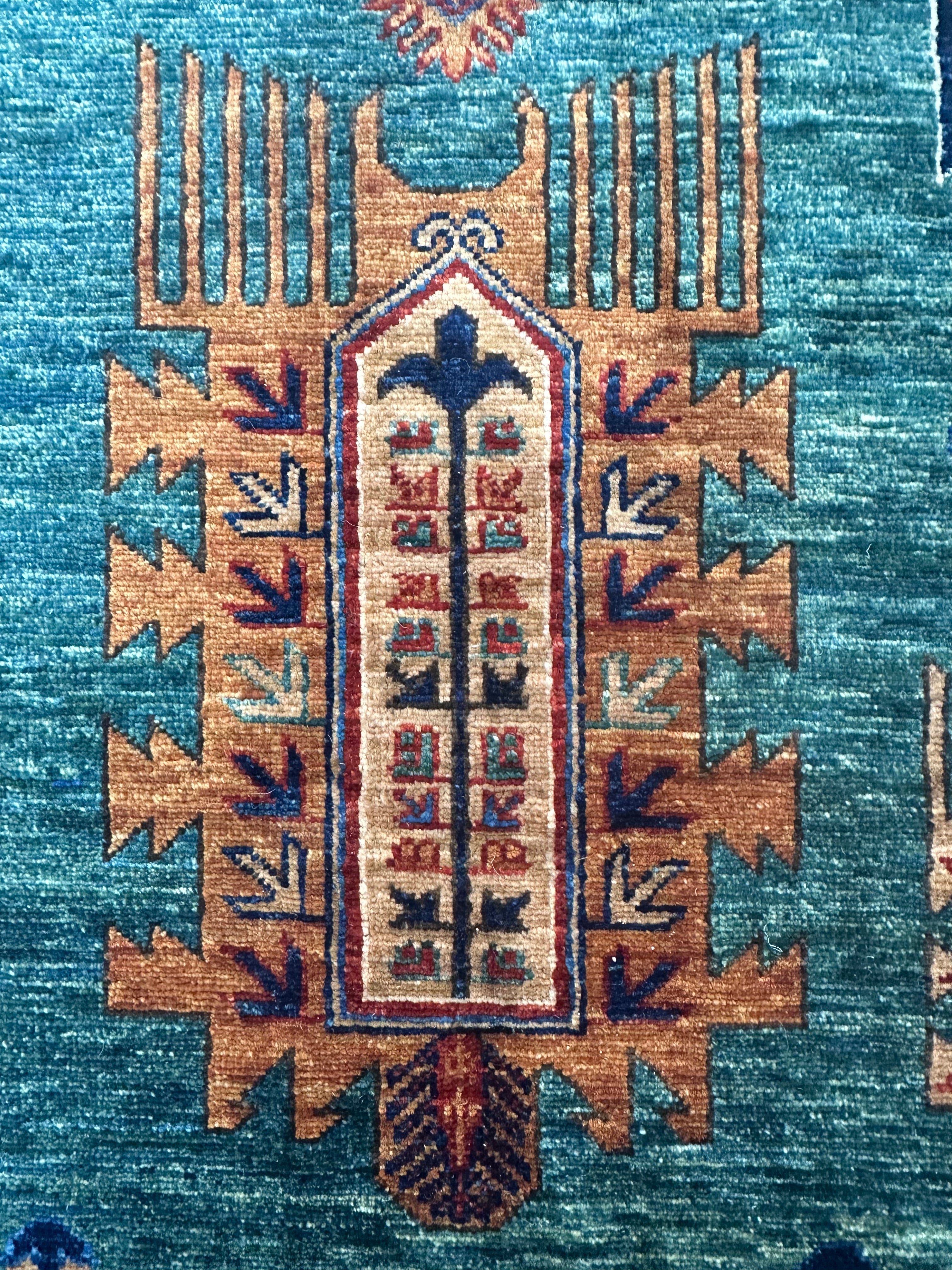 Chobi Afghan Handmade — 3.68 x 2.76