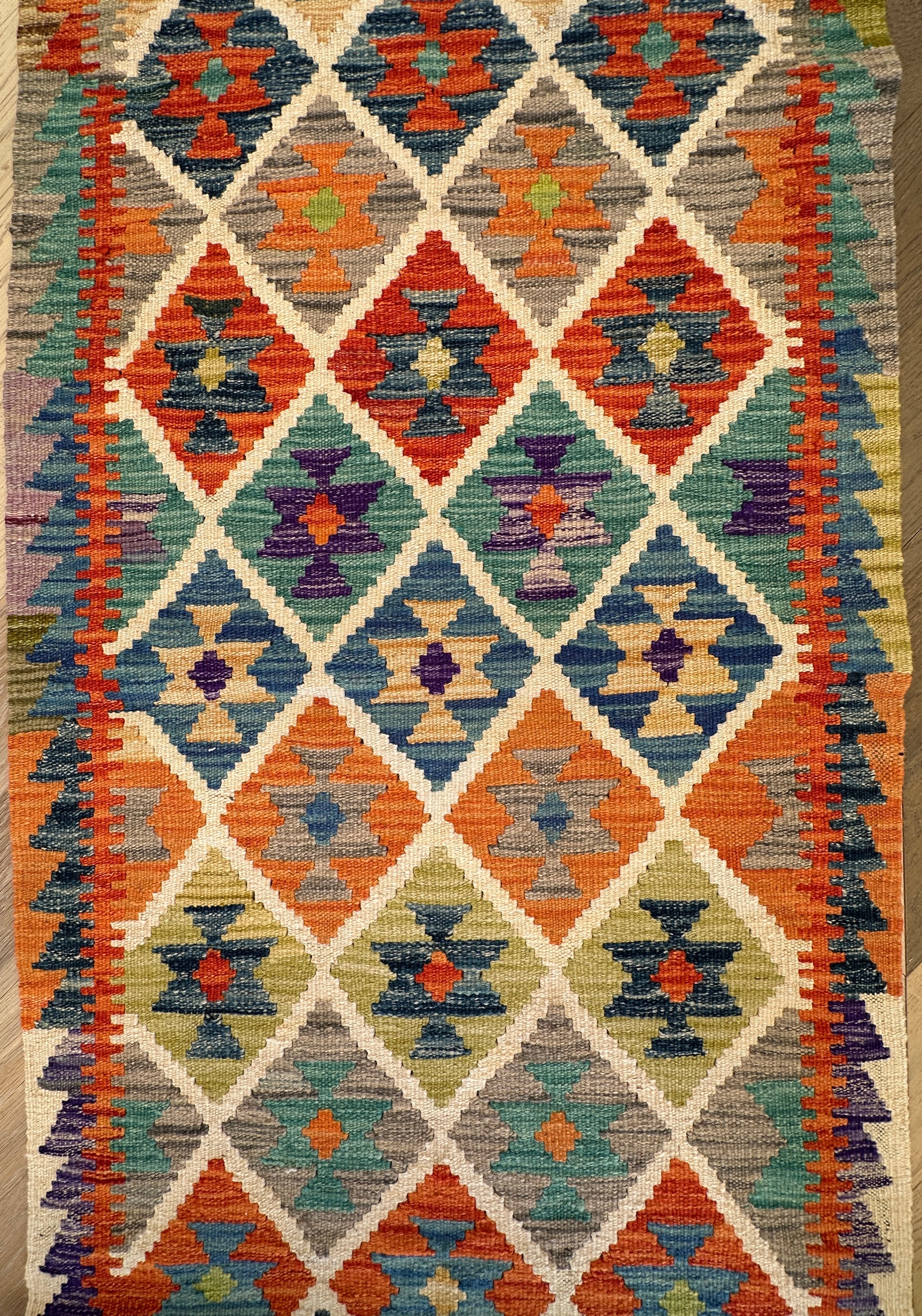 Afghan Kilim — 3.05 x 0.75