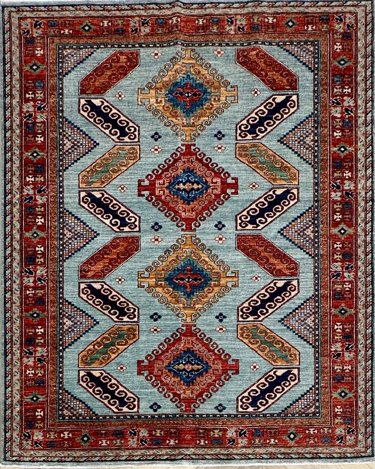 Afghan handmade rug,Chobi. Size: 192x158 cm