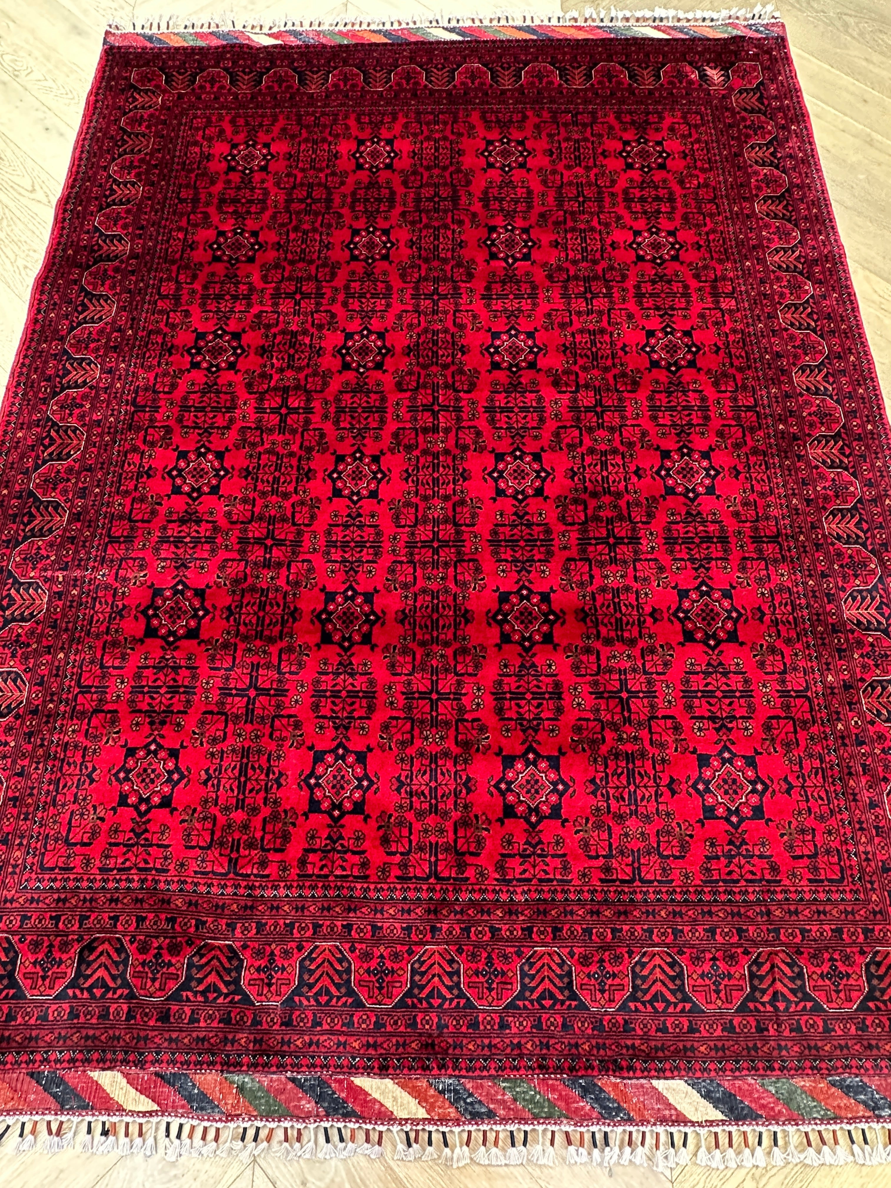 Grey Afghan Handmade — 2.32 x 1.71