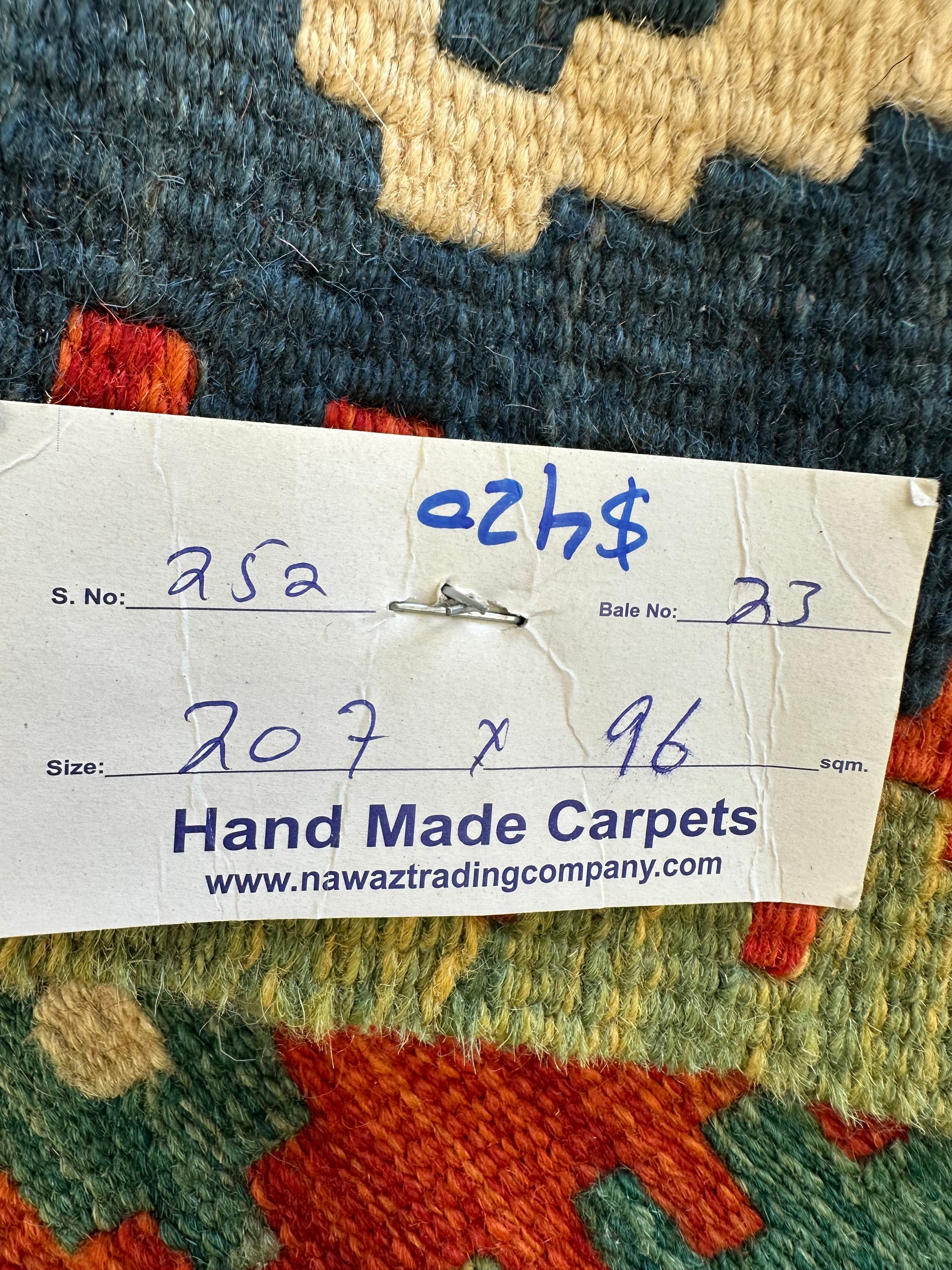 Afghan Kilim — 2.07 x 0.96
