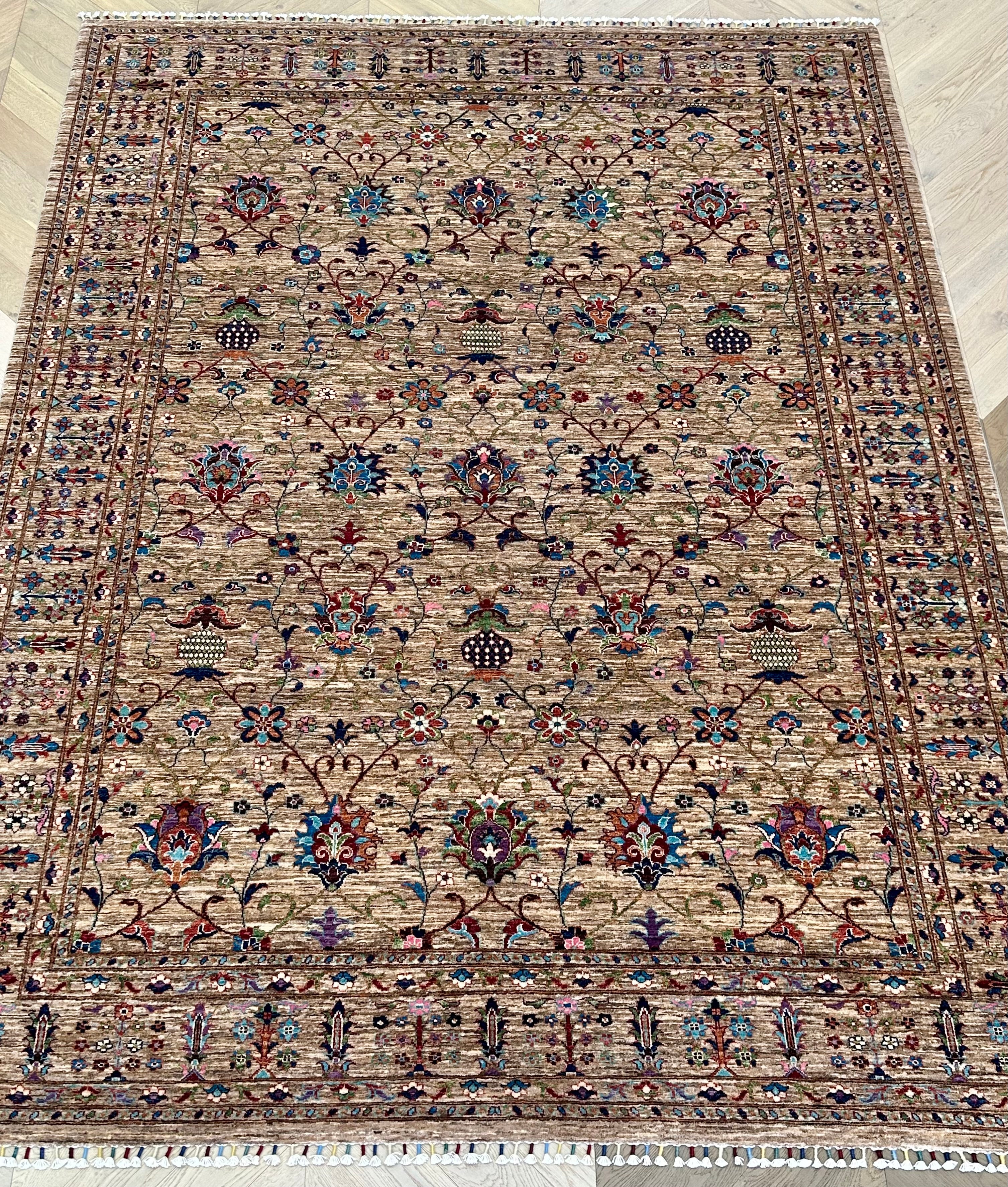 Afghan handmade rug,Chobi. Size:340x256j cm