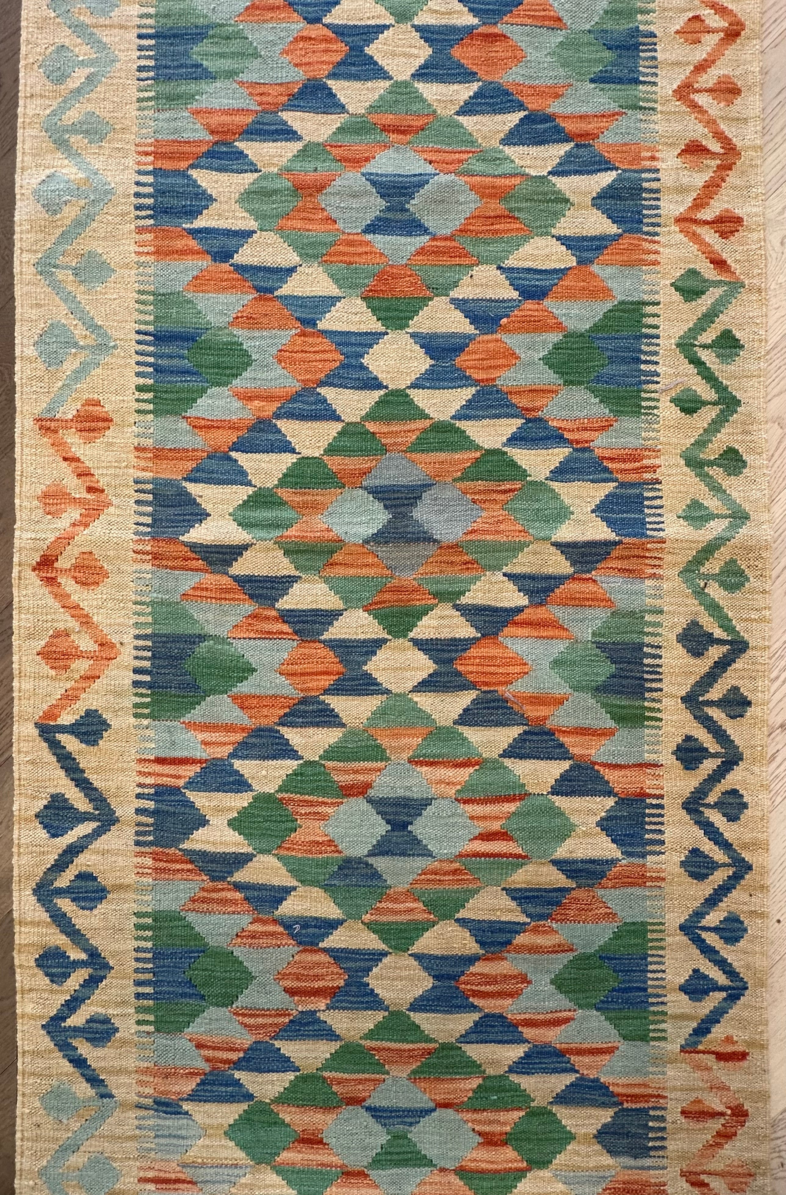 Afghan Kilim — 3.02 x 0.84