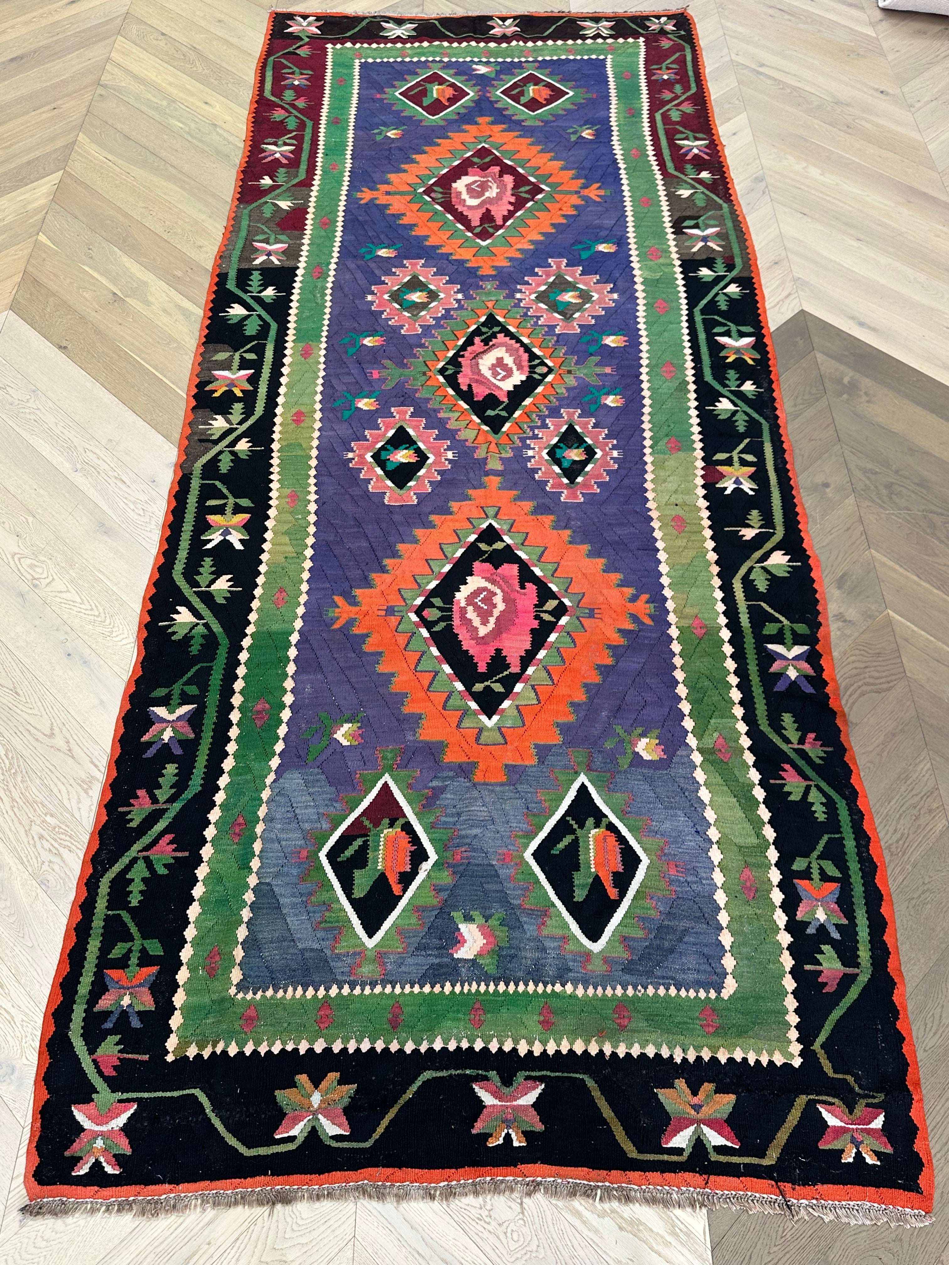 Chobi Afghan Handmade — 4.00 x 1.50