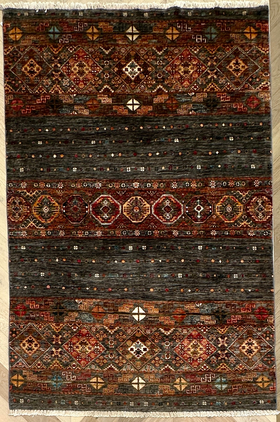 Chobi Afghan Handmade — 2.14 x 1.42