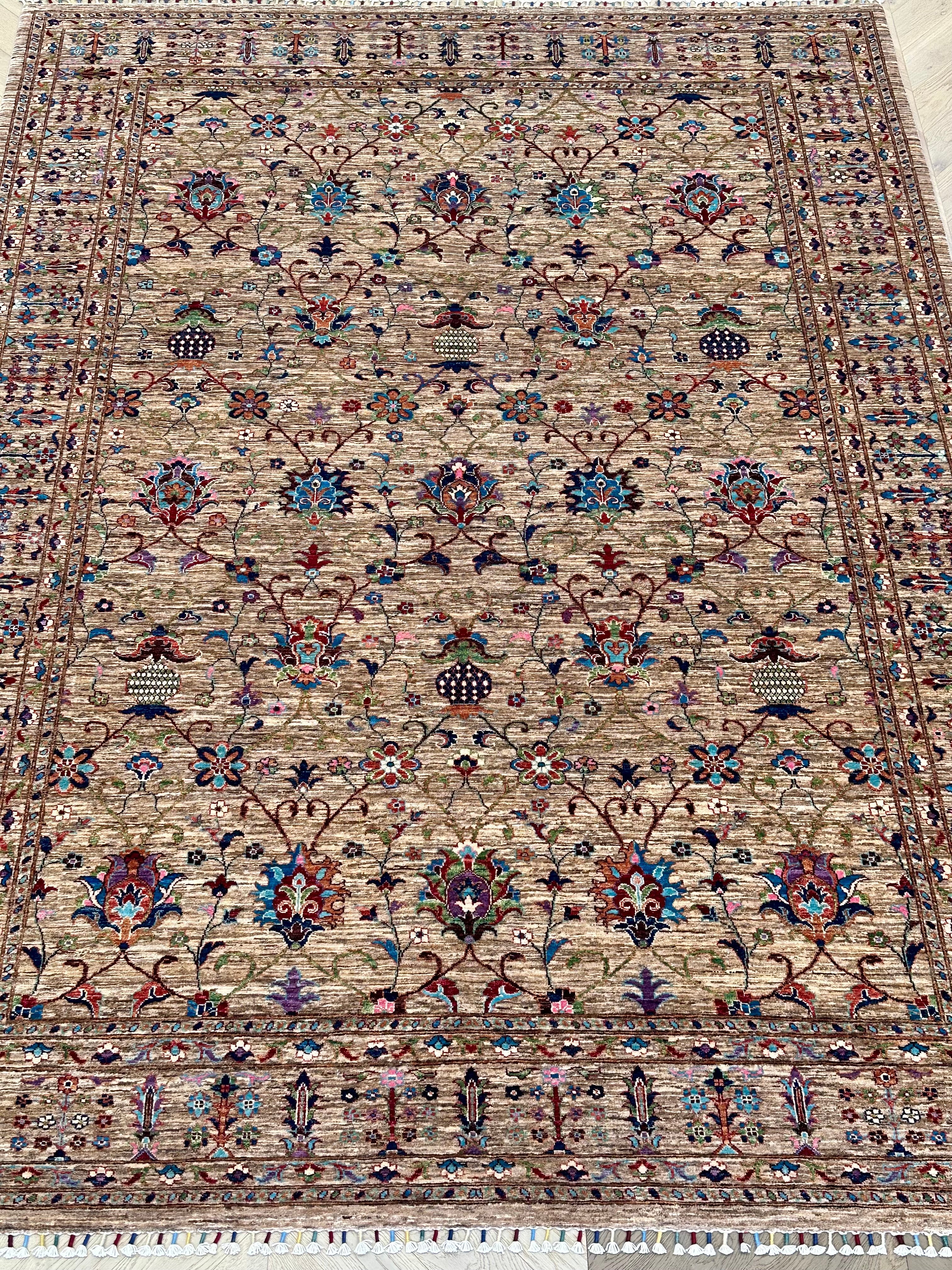 Afghan handmade rug,Chobi. Size:340x256j cm
