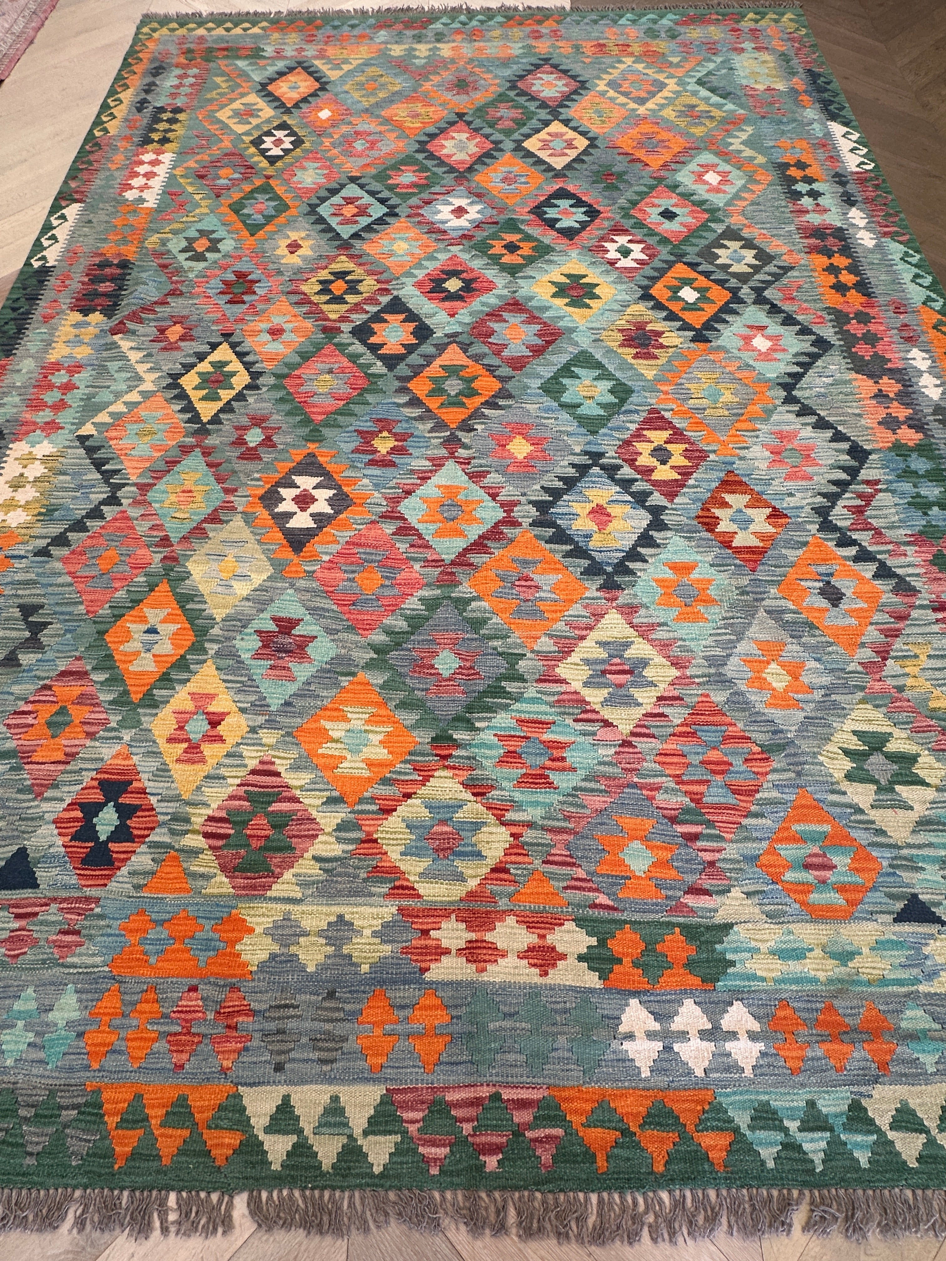 Afghan Kilim — 3.55 x 2.50