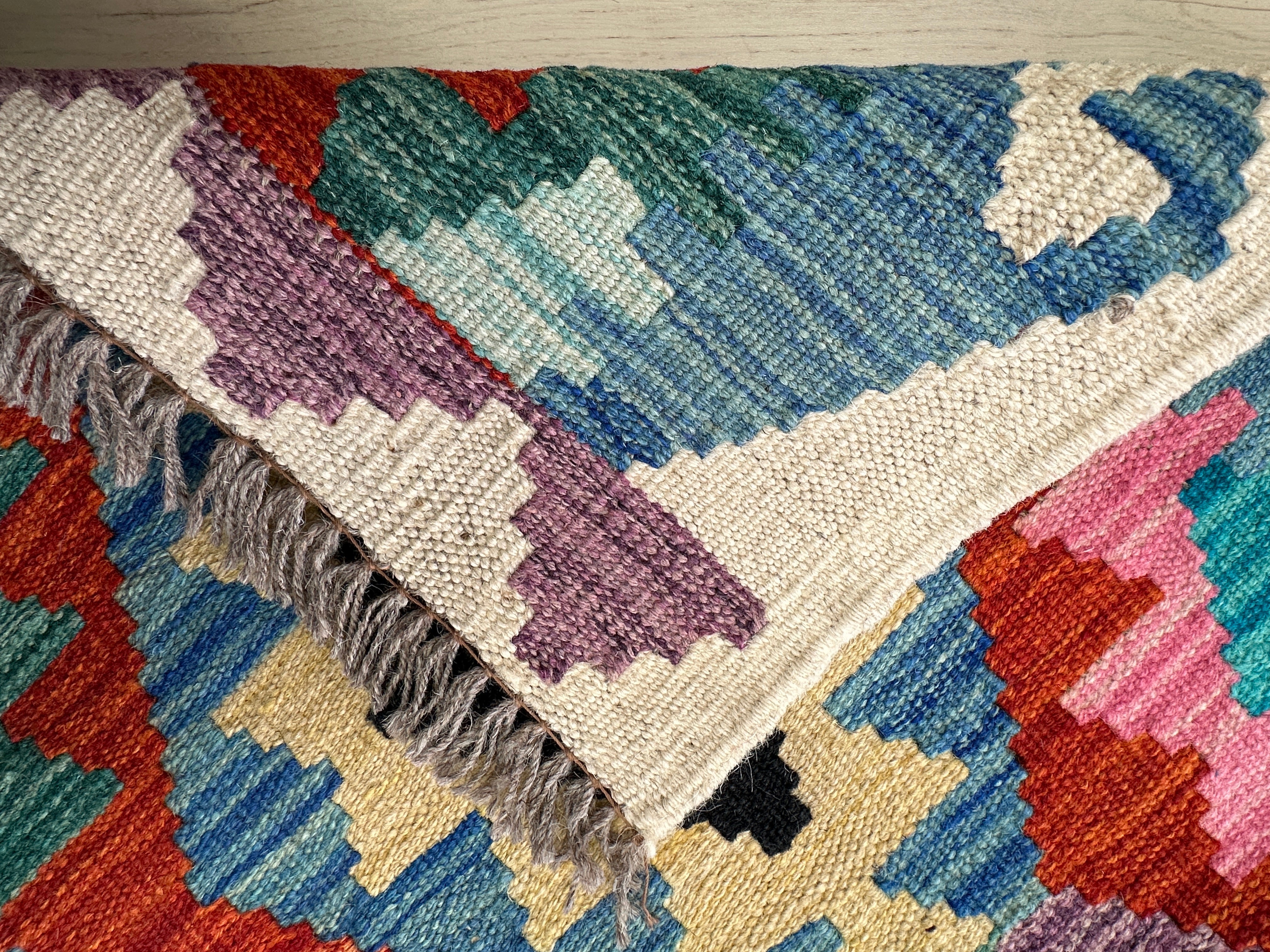 Afghan Kilim — 2.91 x 0.81