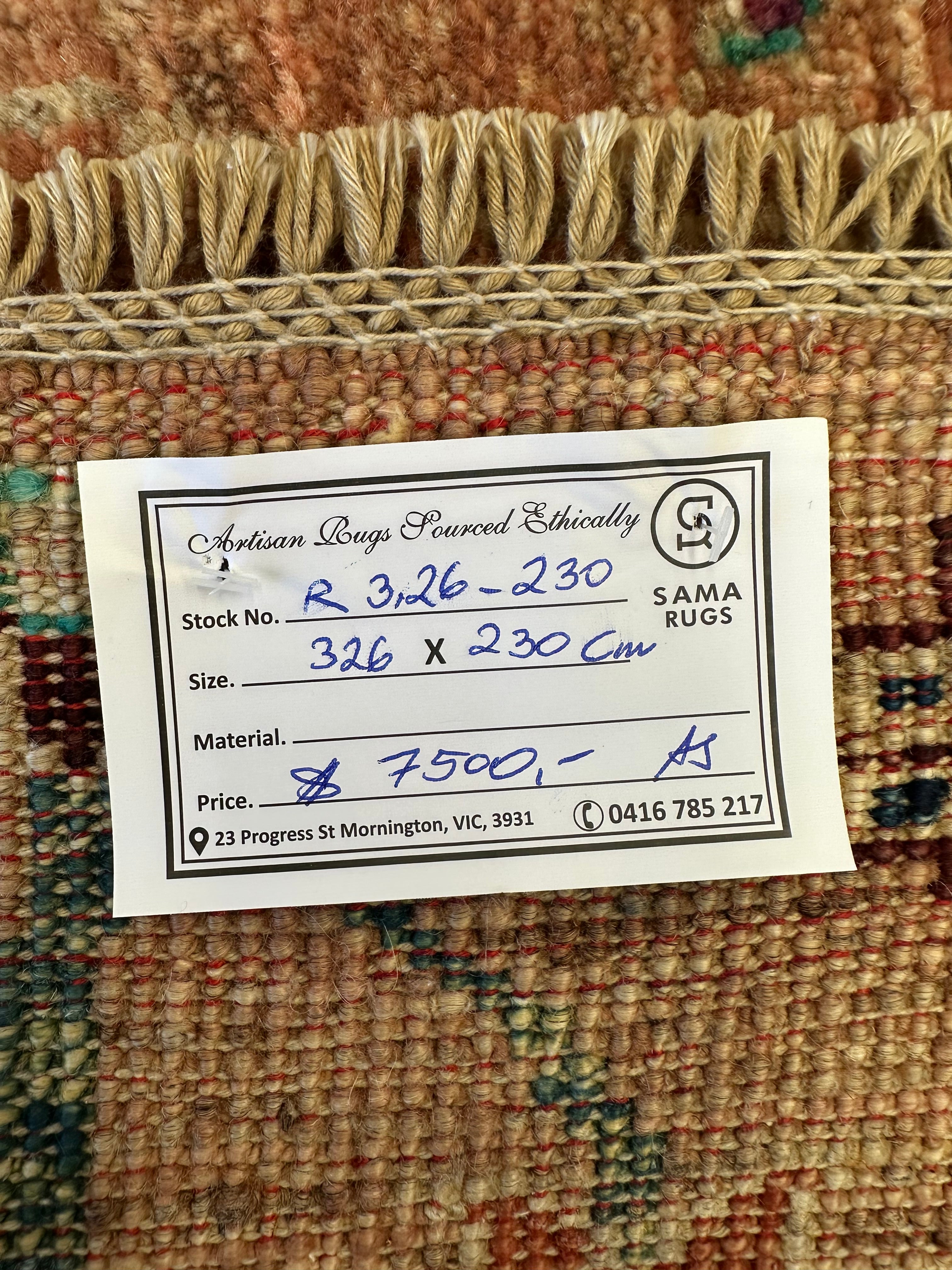 Chobi Afghan Handmade — 3.26 x 2.40