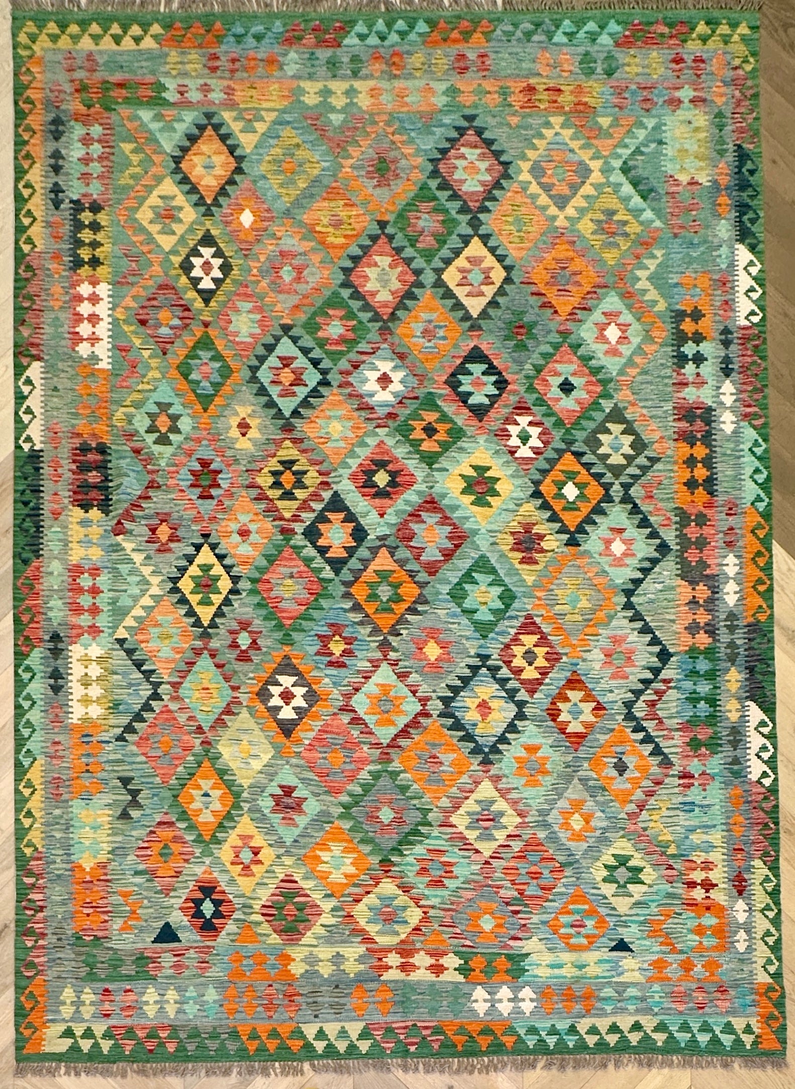 Afghan Kilim — 3.55 x 2.50