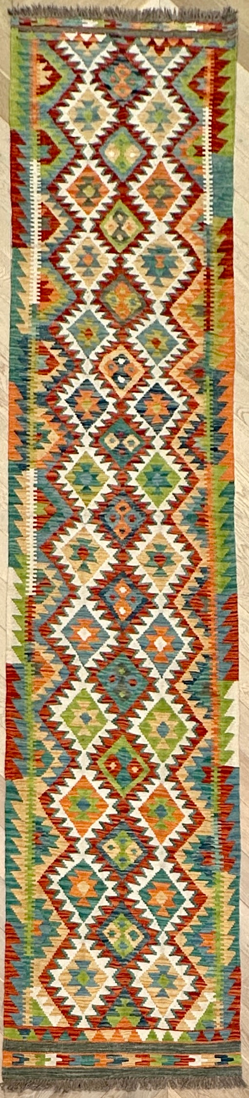 Afghan Kilim — 3.96 x 0.81