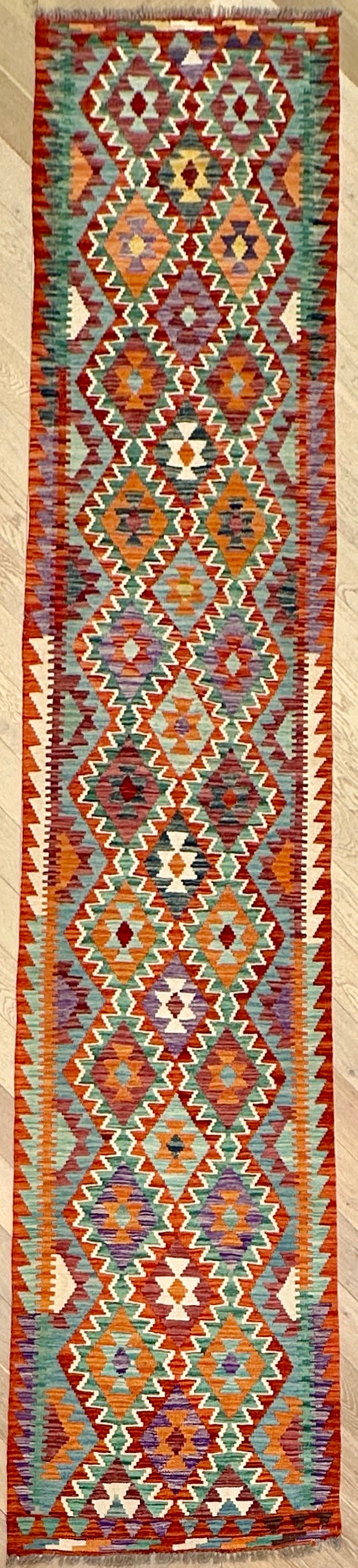 Afghan Kilim — 4.05 x 0.82