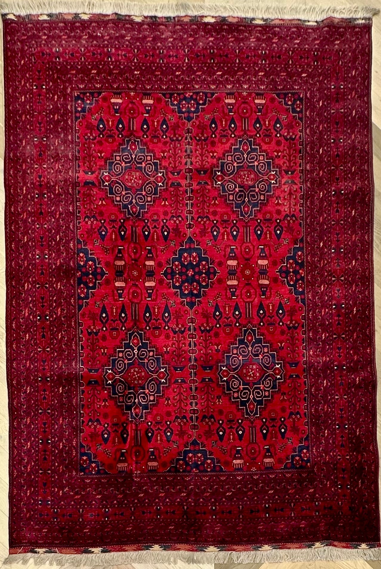Natural Afghan Handmade — 2.93 x 2.00