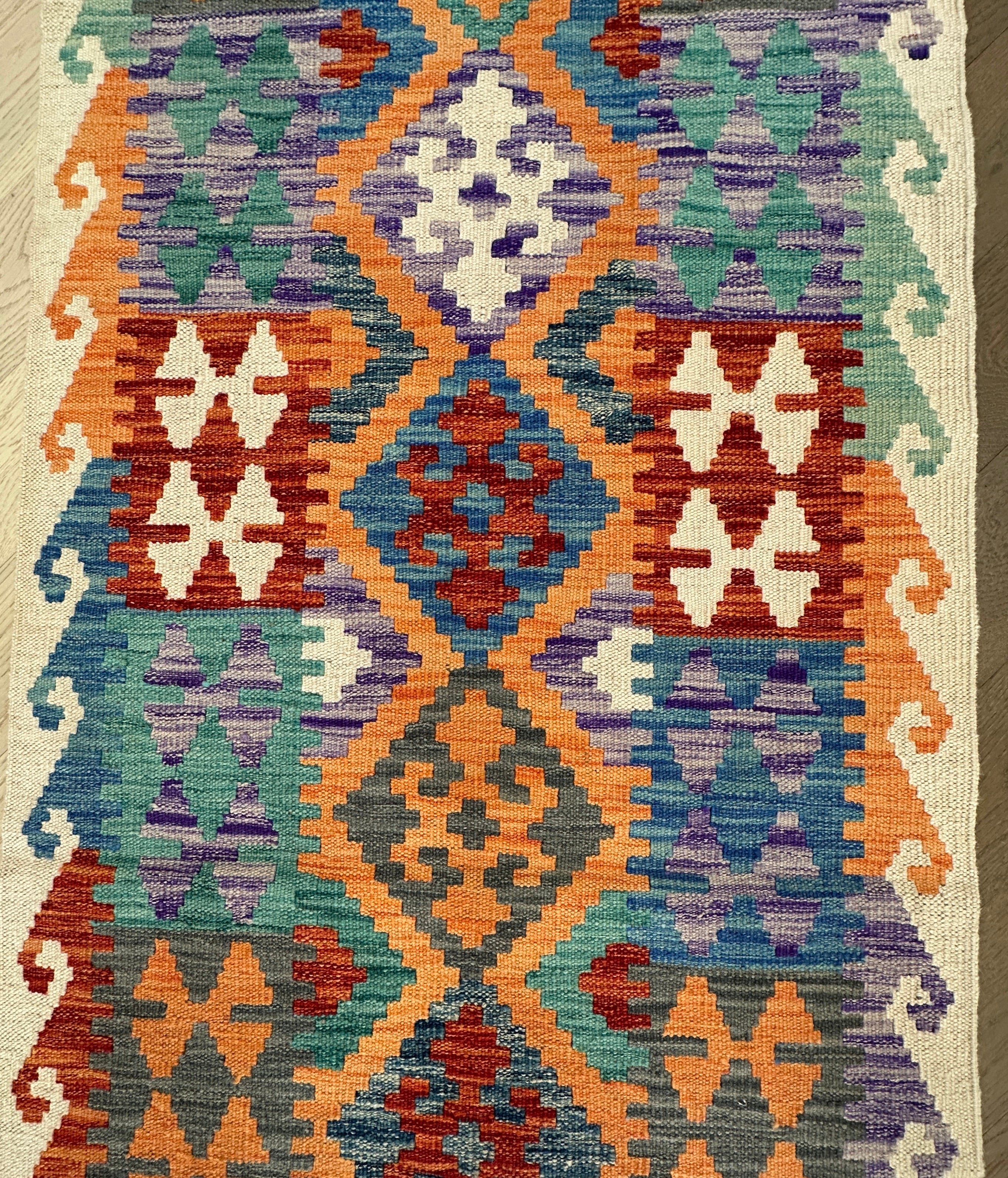 Afghan Kilim — 2.93 x 0.81