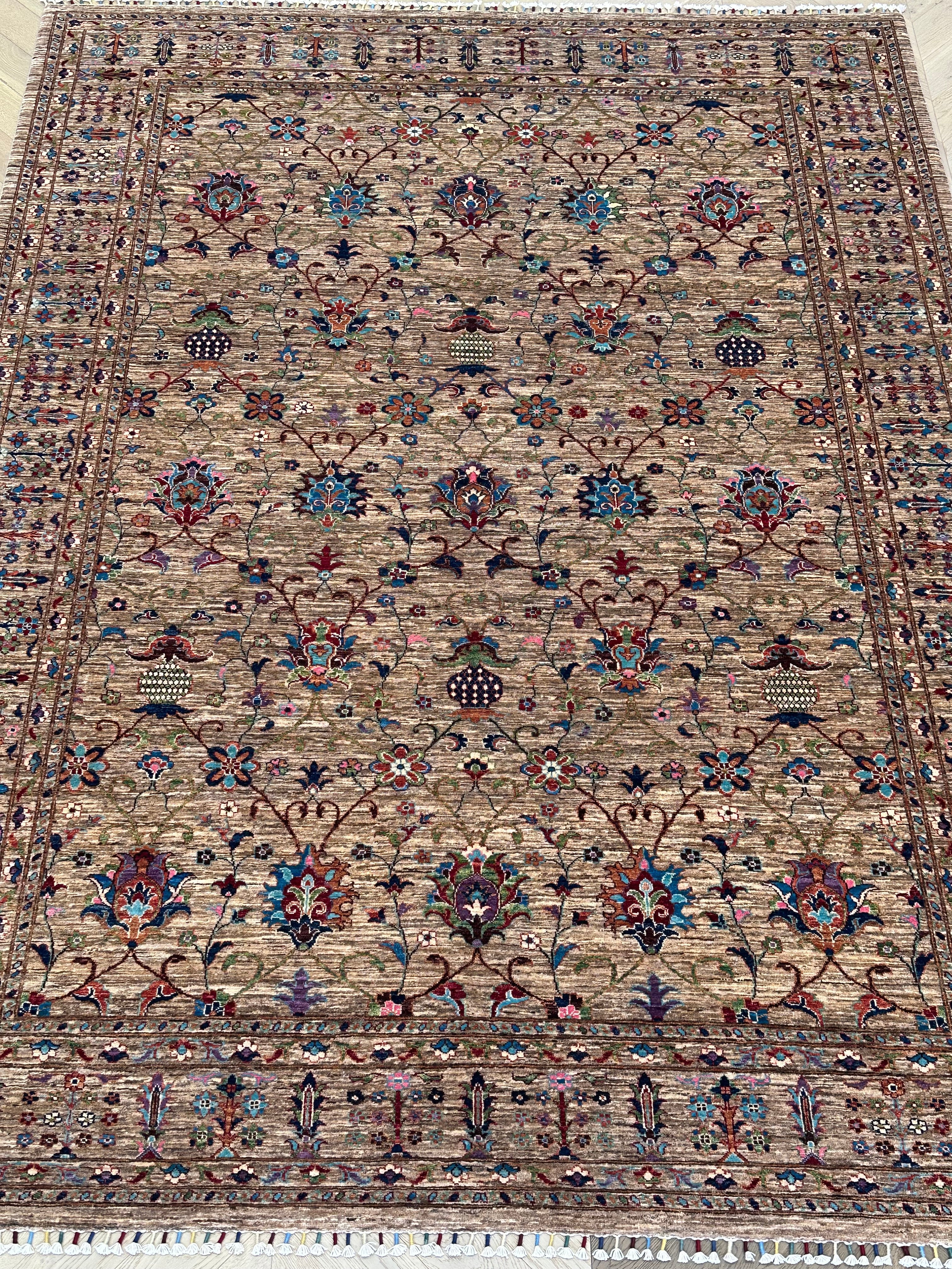 Afghan handmade rug,Chobi. Size:340x256j cm