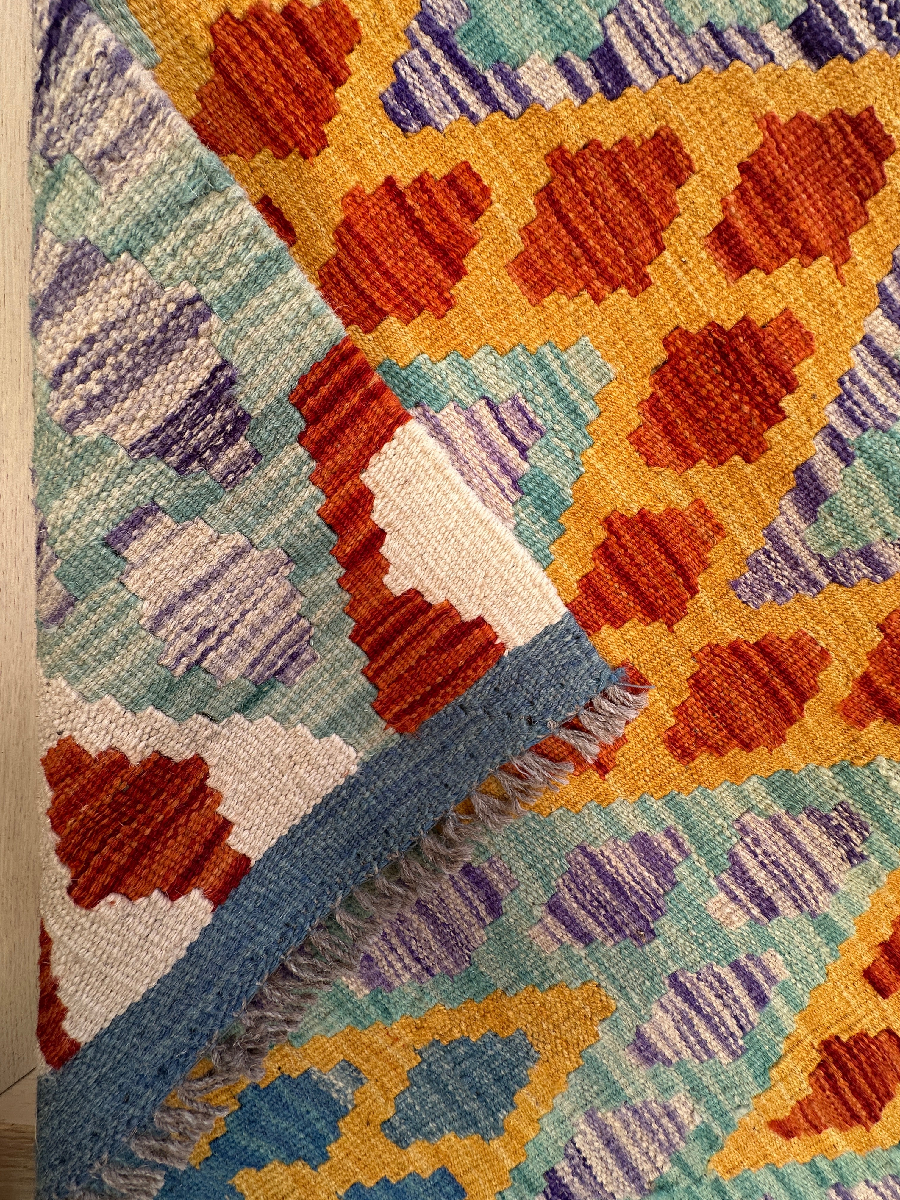 Afghan Kilim — 4.02 x 0.87