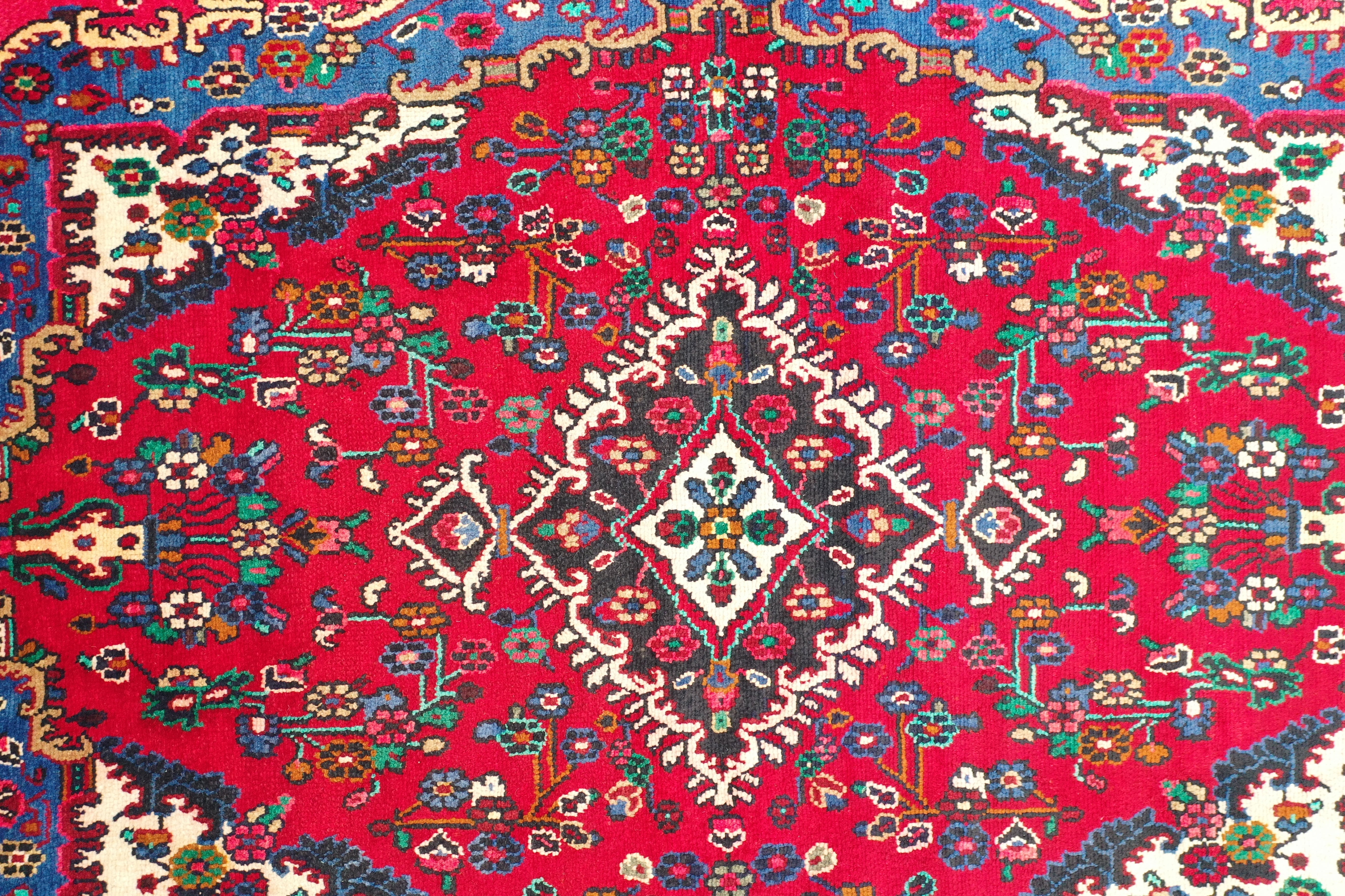 Red Afghan Handmade — 2.92 x 2.17