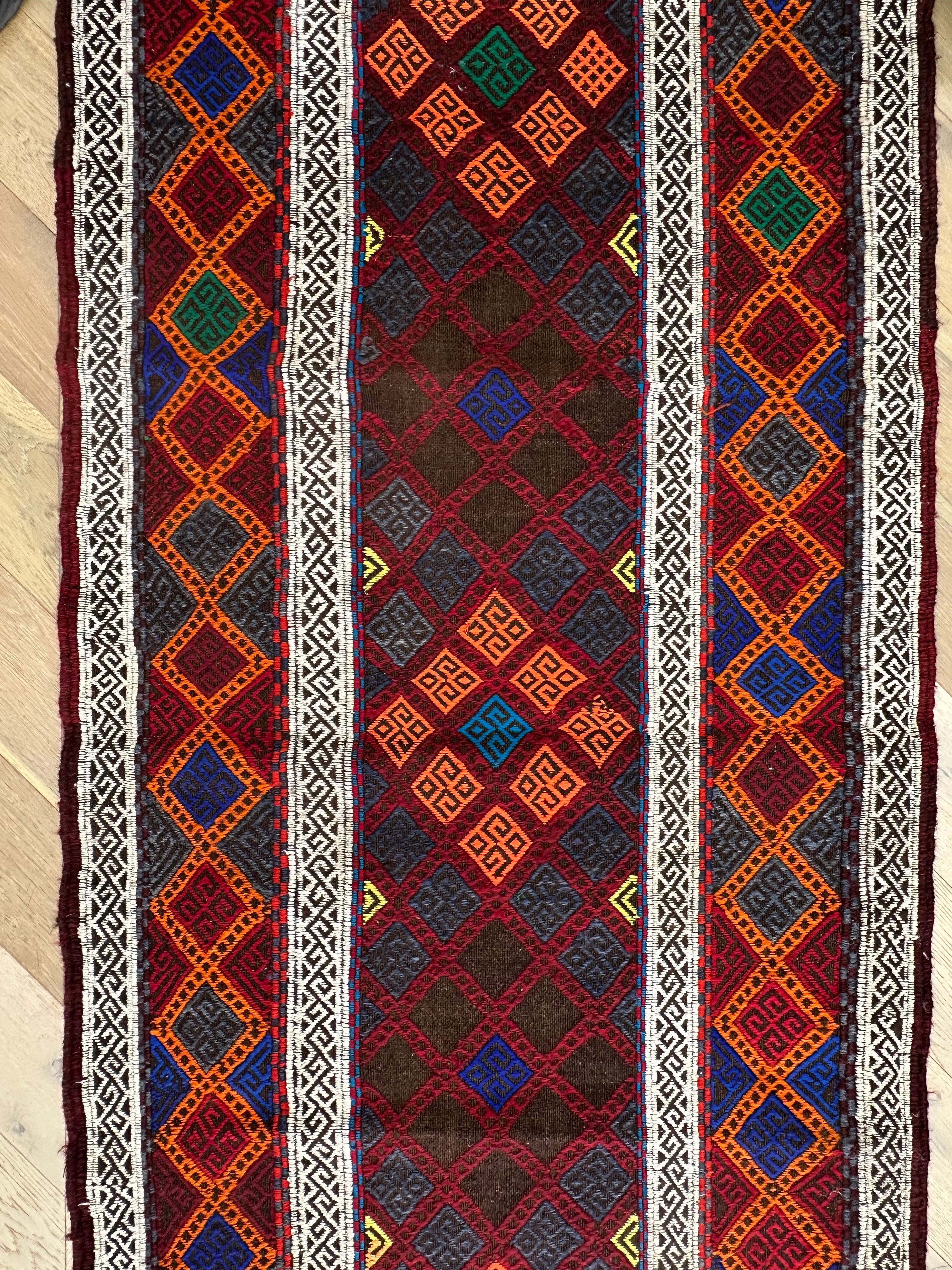 Afghan Kilim — 2.89 x 0.78