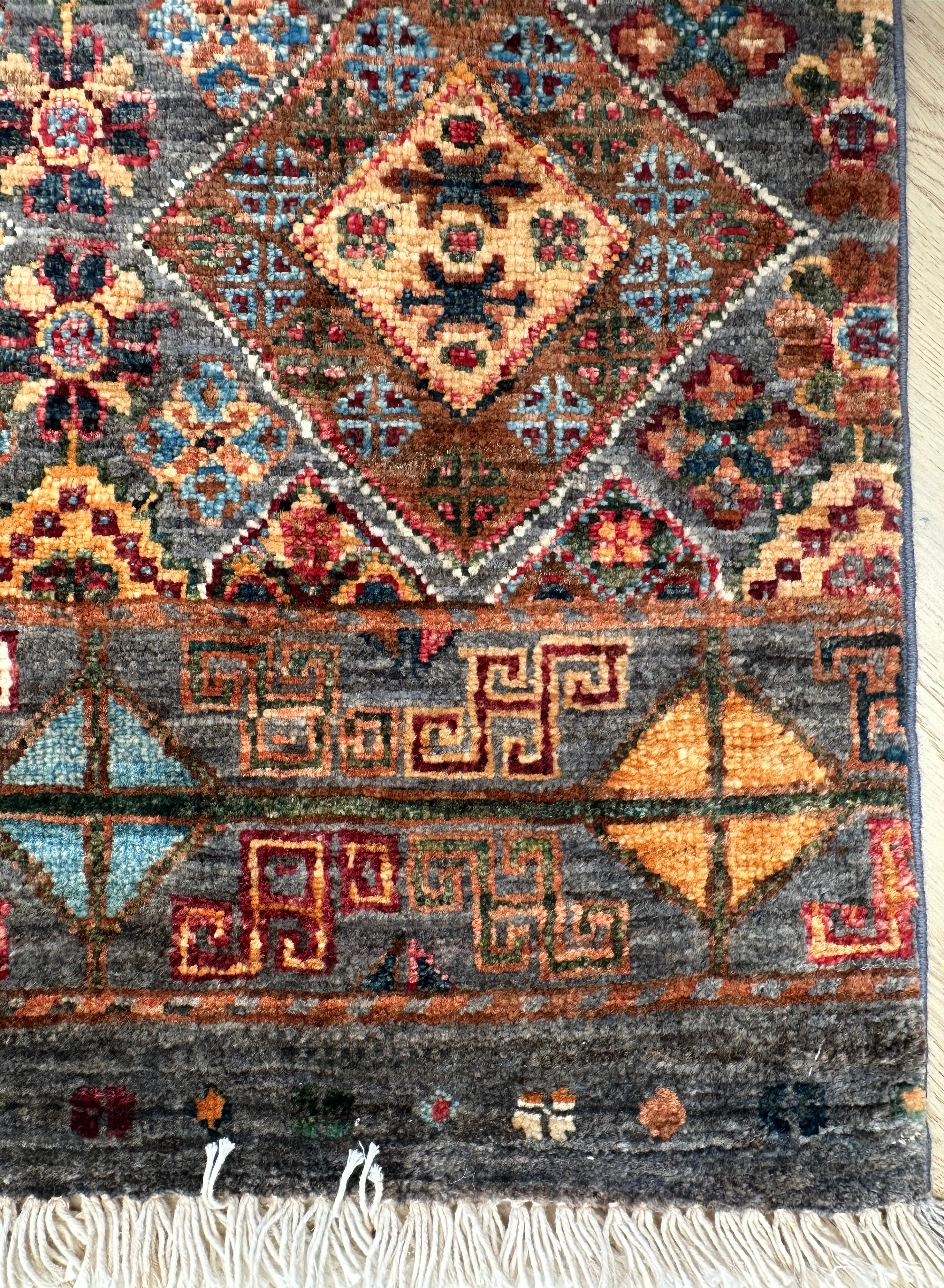 Chobi Afghan Handmade — 2.14 x 1.42