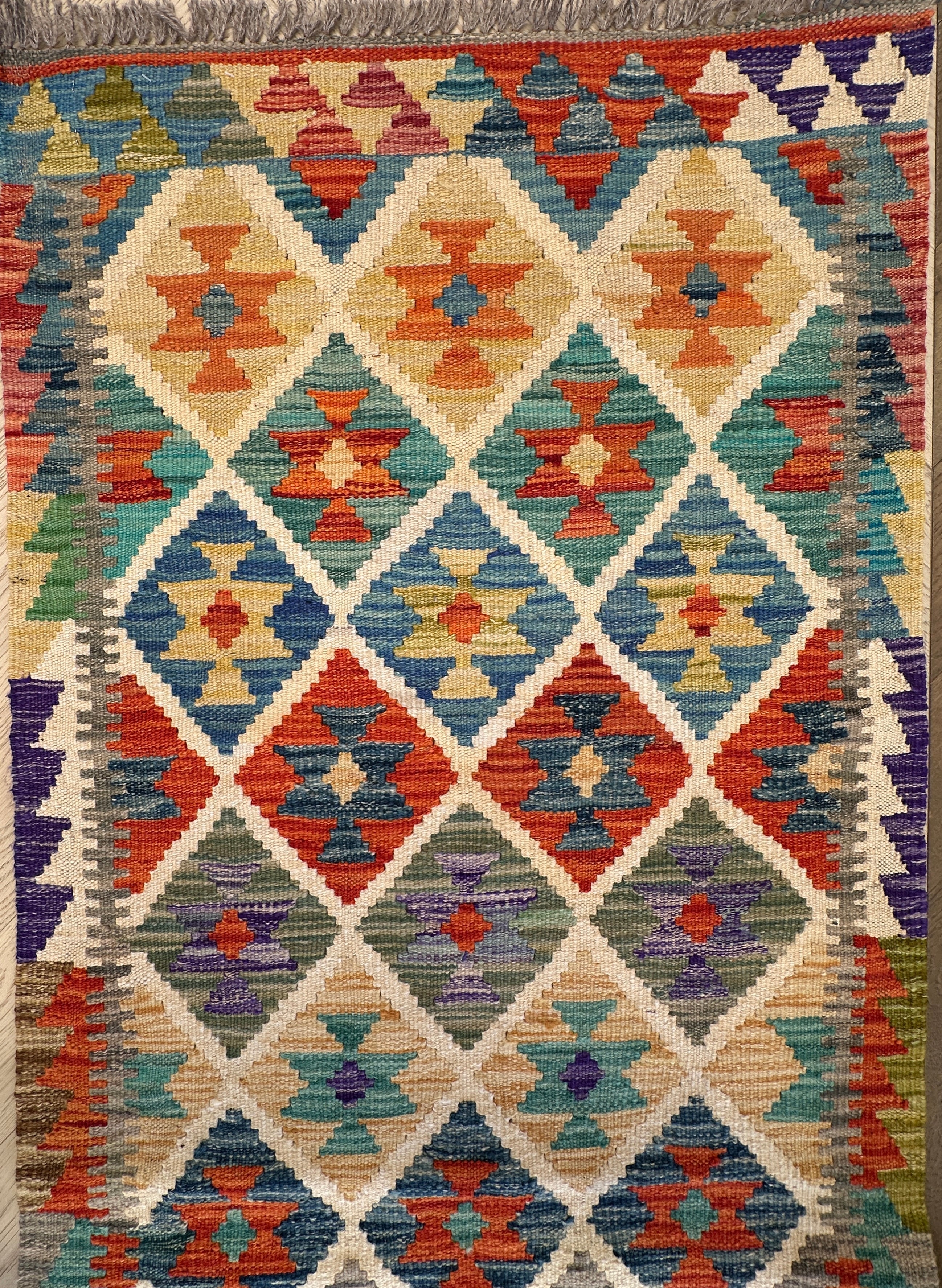 Afghan Kilim — 3.05 x 0.75