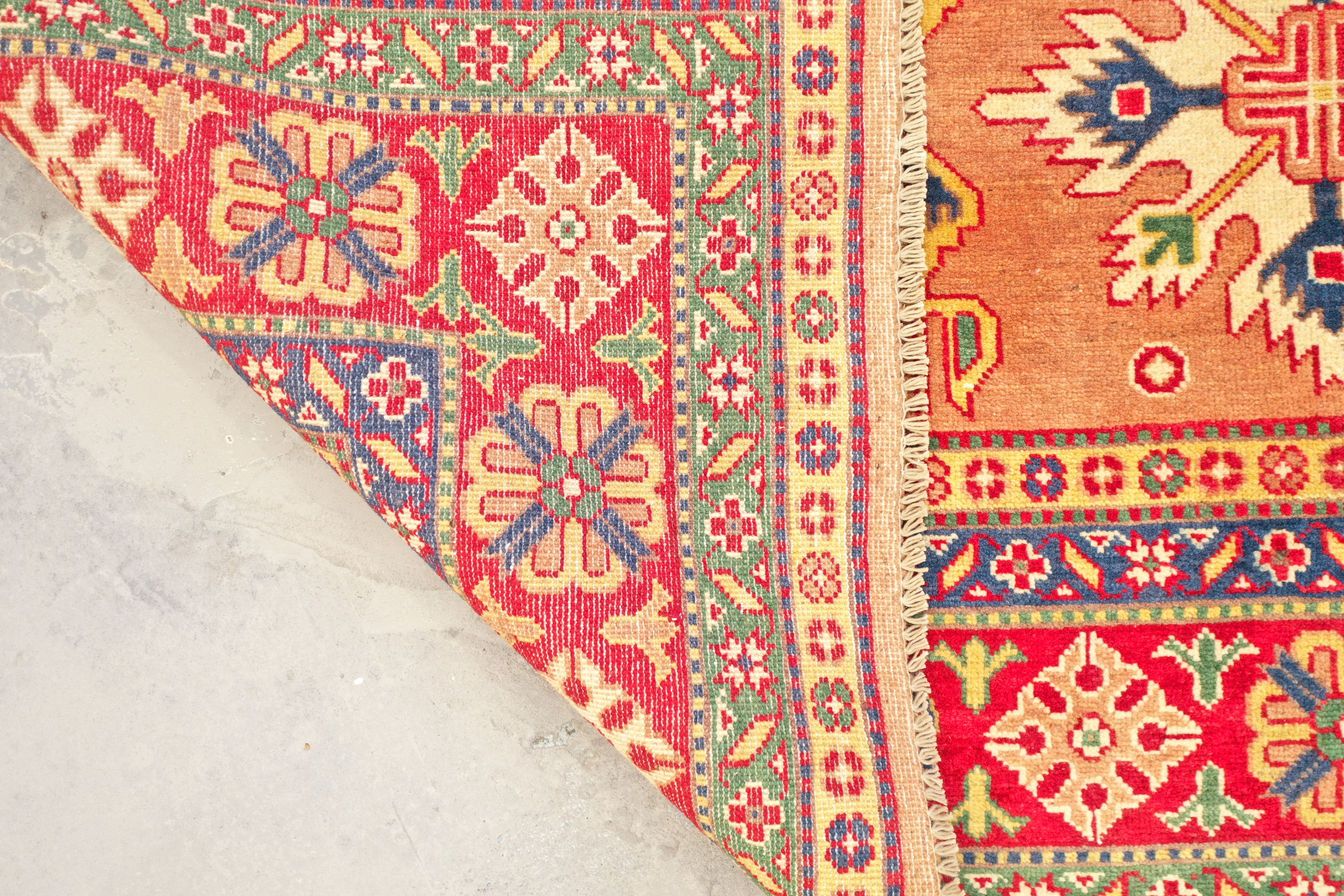 Terracotta Afghan Handmade — 2.95 x 2.03