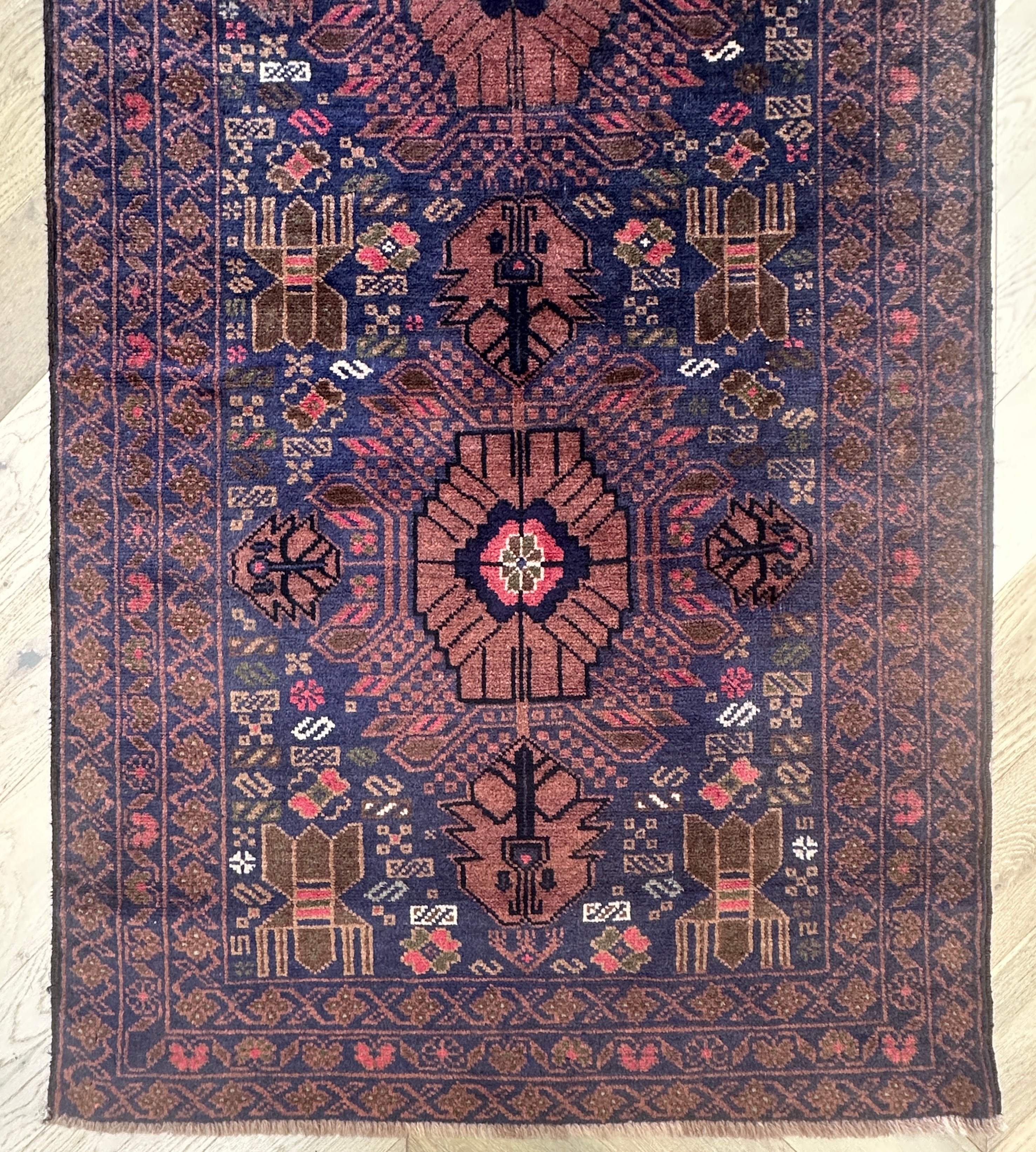 Chobi Afghan Handmade — 2.91 x 0.85