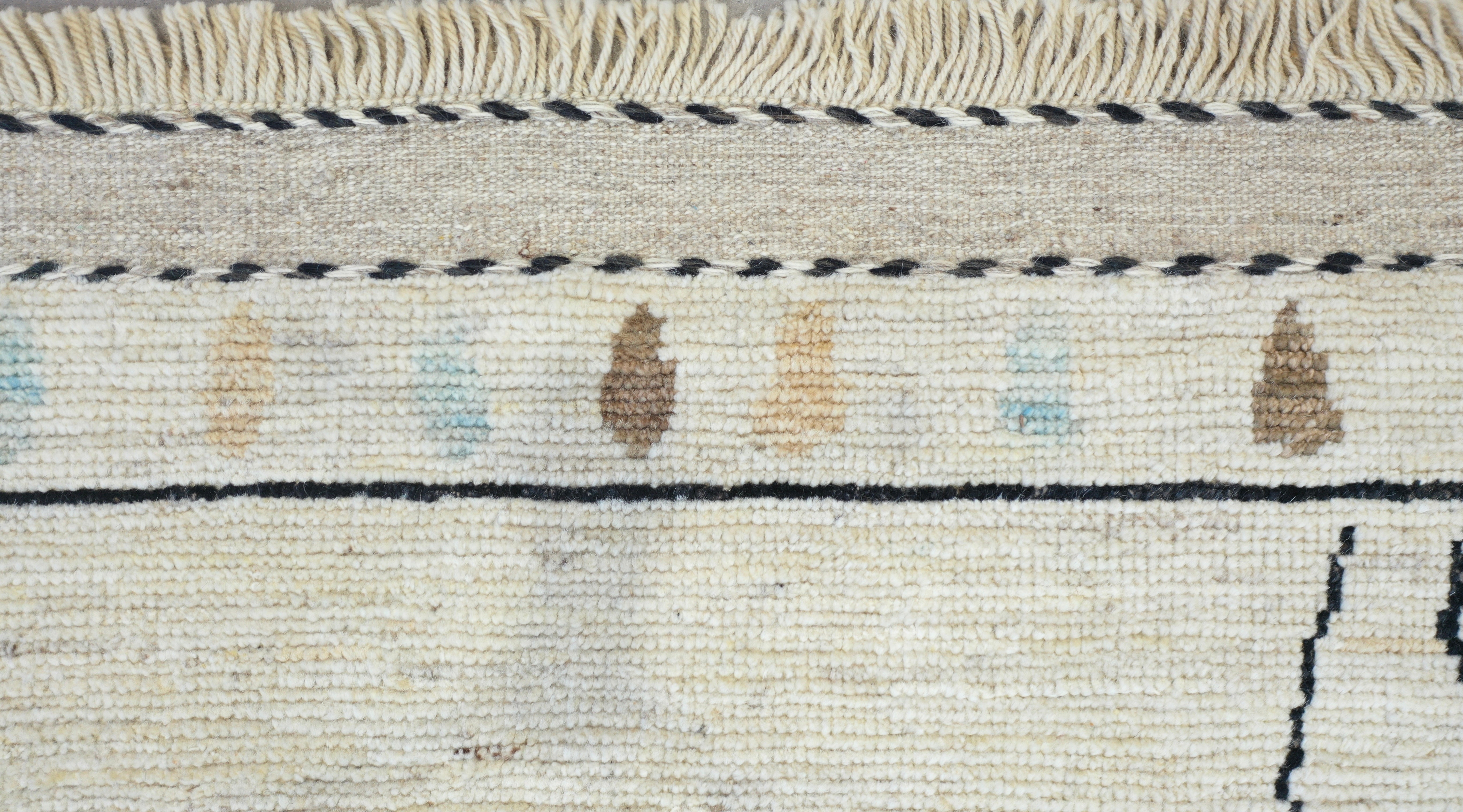 Grey Afghan Handmade — 4.10 x 3.20