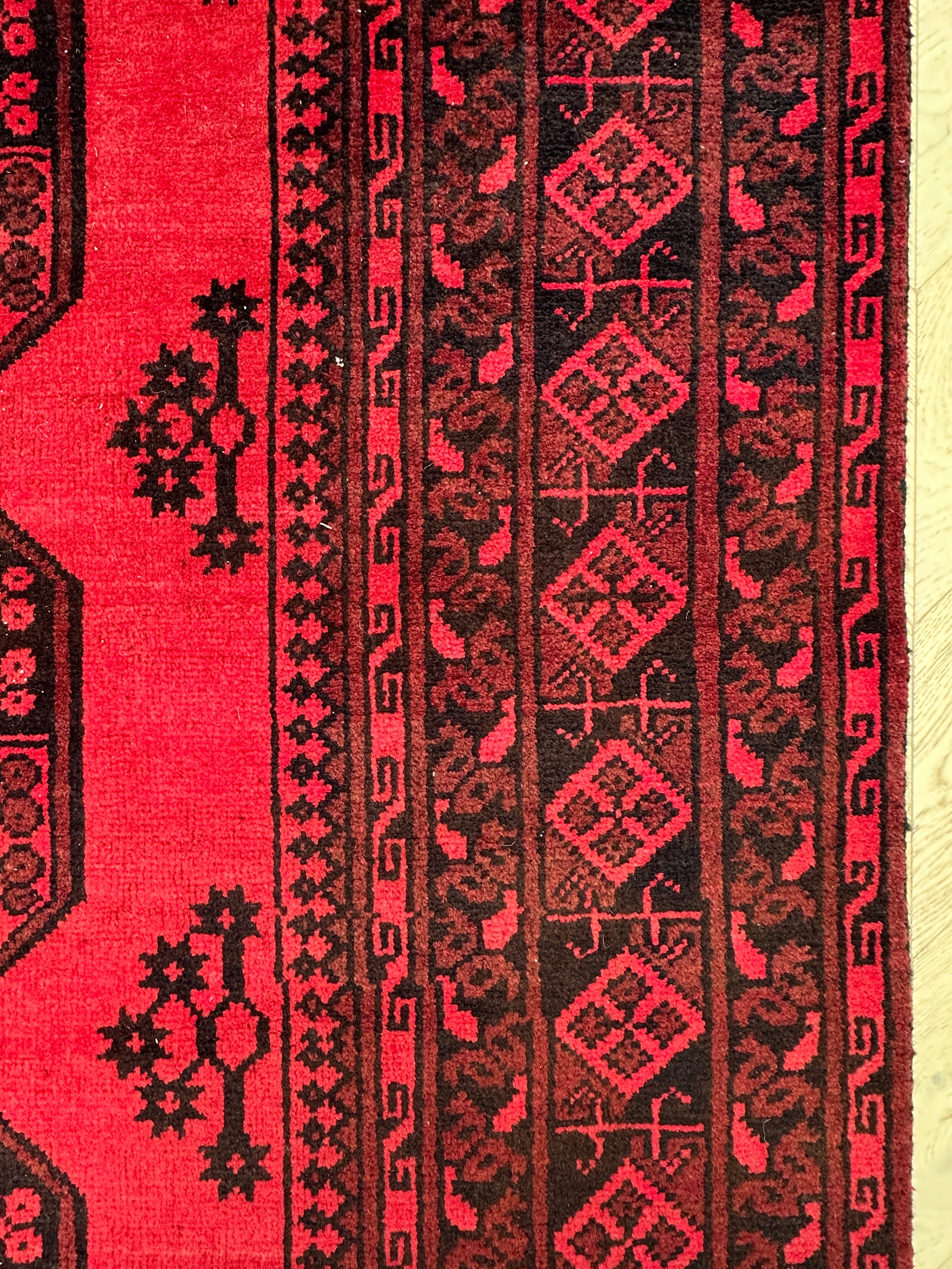 Red Afghan Handmade — 2.63 x 1.87