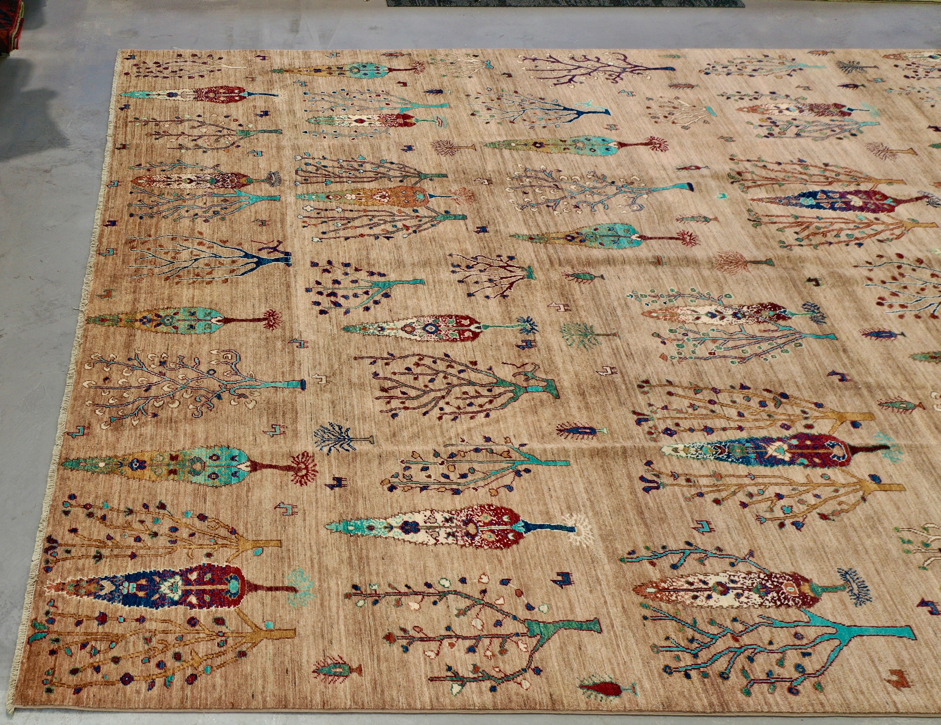 Chobi Beige Forest rug 310x426cm