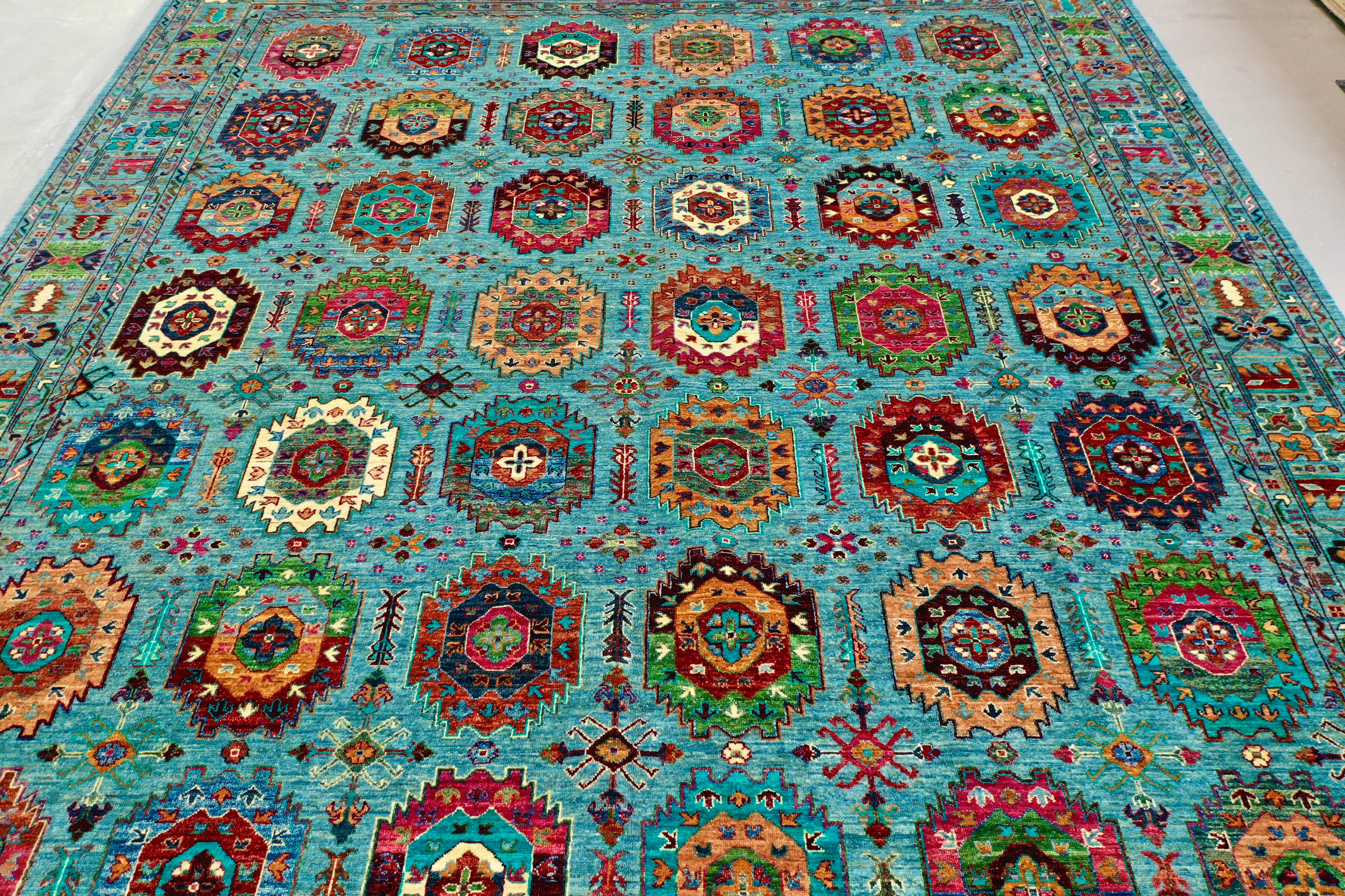 Blue Afghan Handmade — 3.00 x 4.00