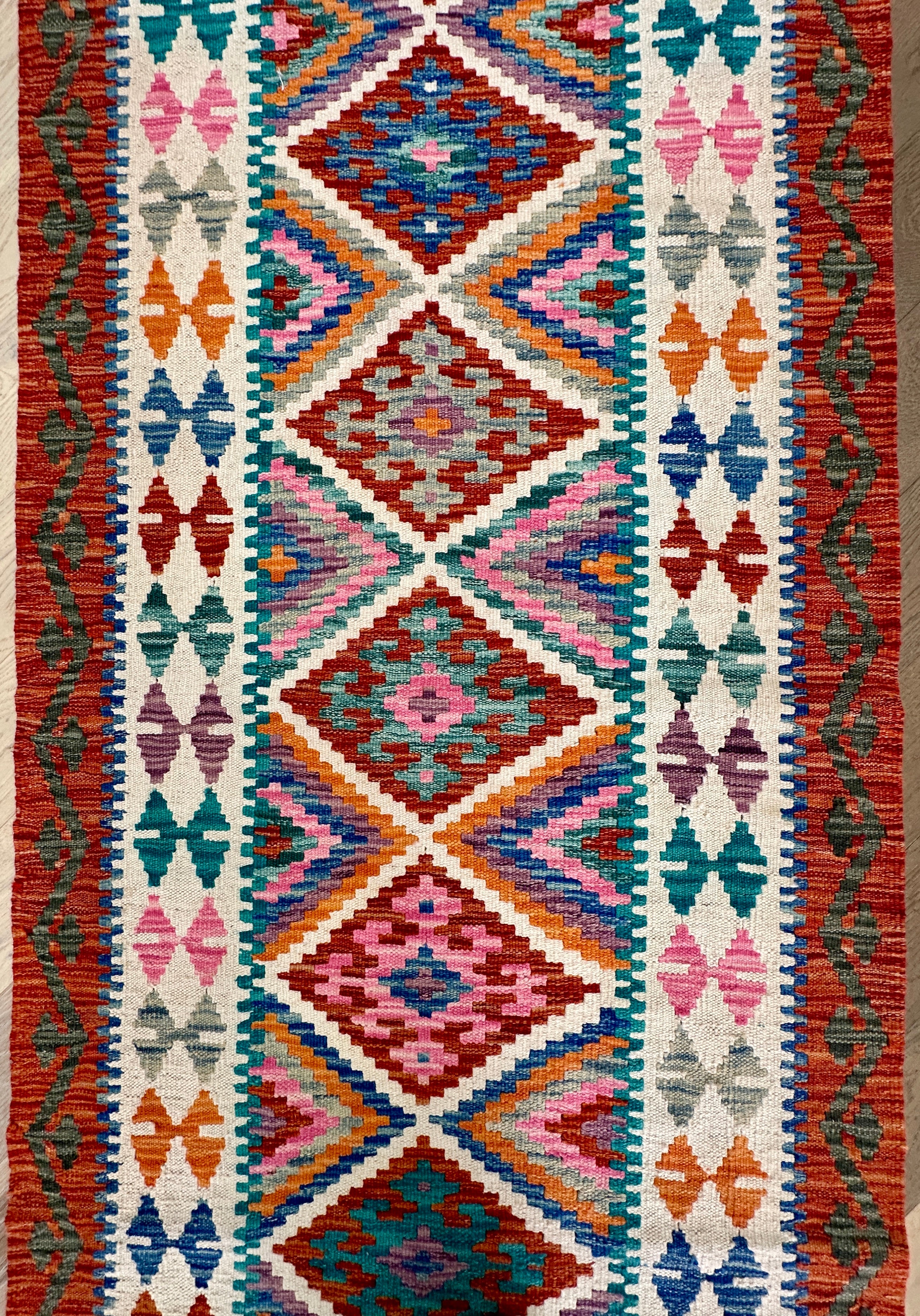Afghan Kilim — 2.99 x 0.89