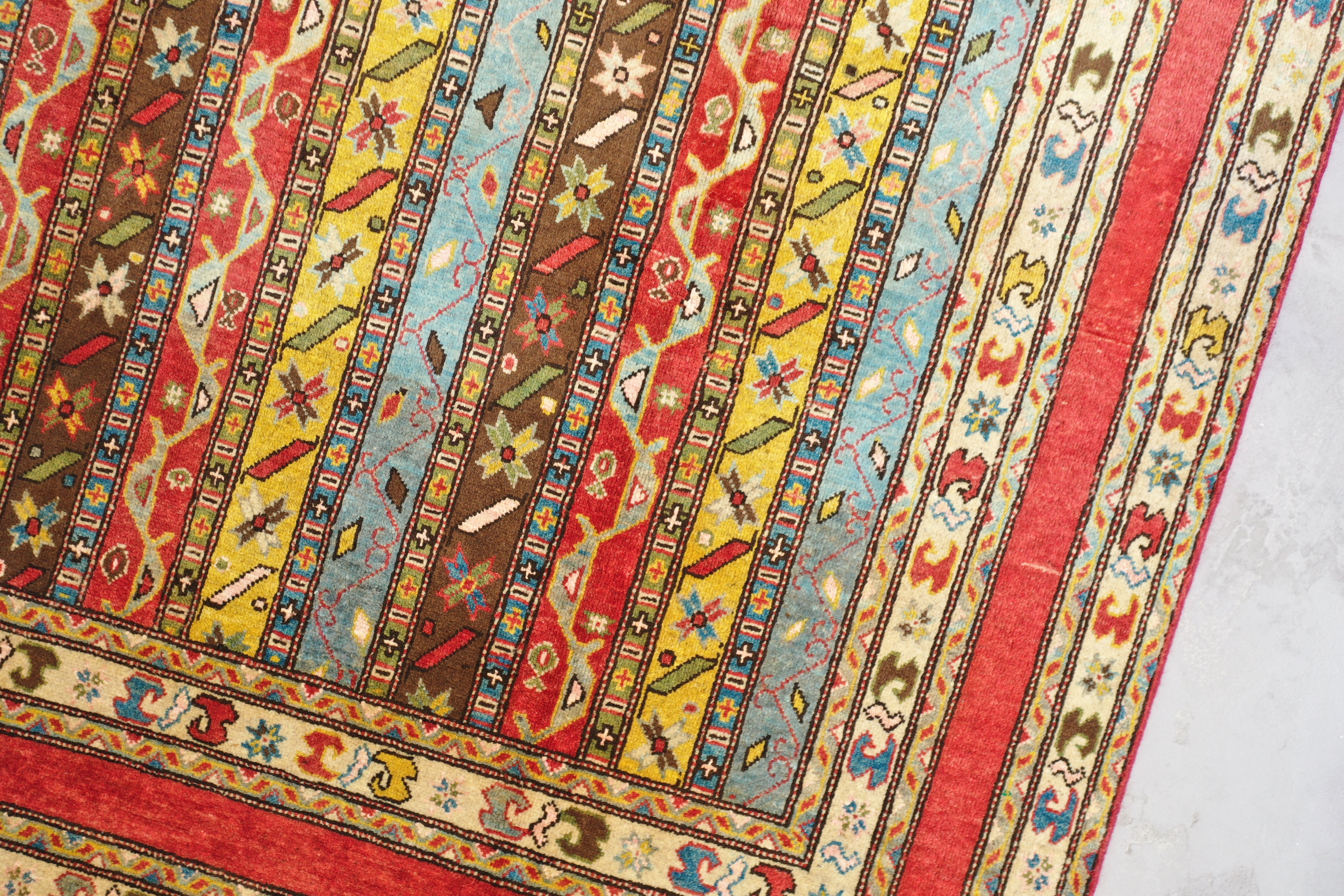 Red Afghan Handmade — 2.95 x 2.45
