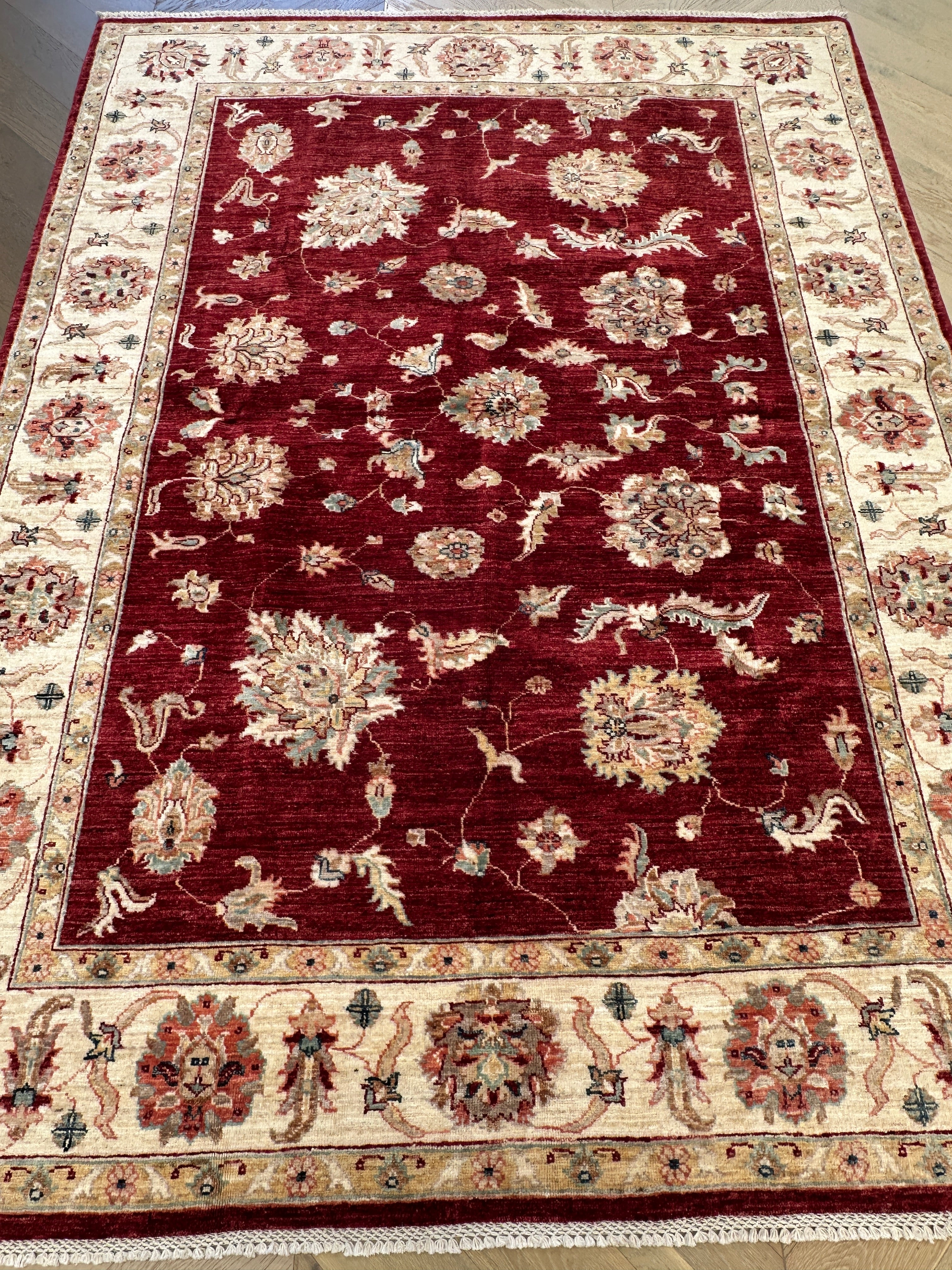 Afghan handmade rug,Chobi. Size: 238x176 cm loop