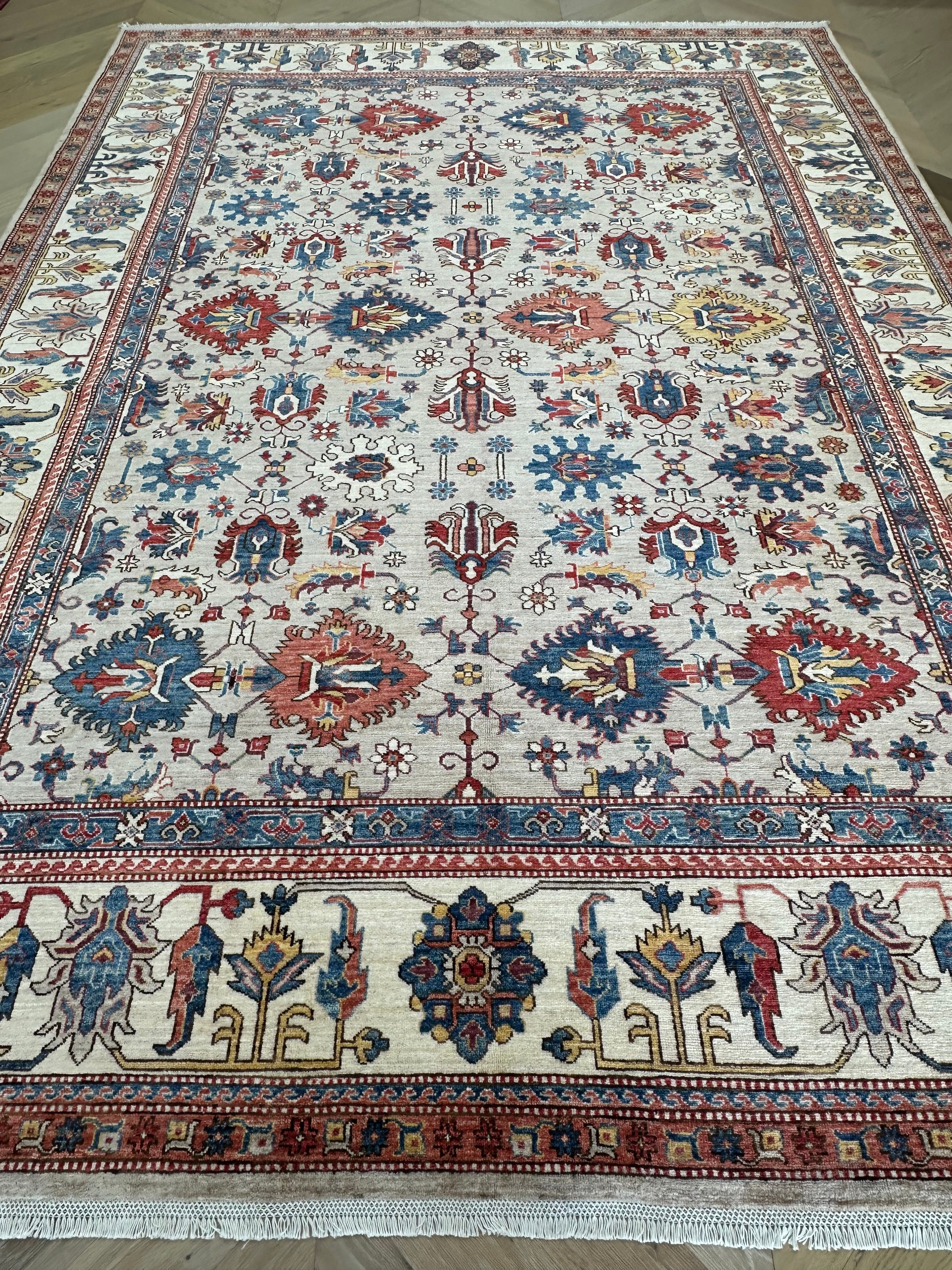 Afghan handmade rug,Chobi. Size:367x268cm