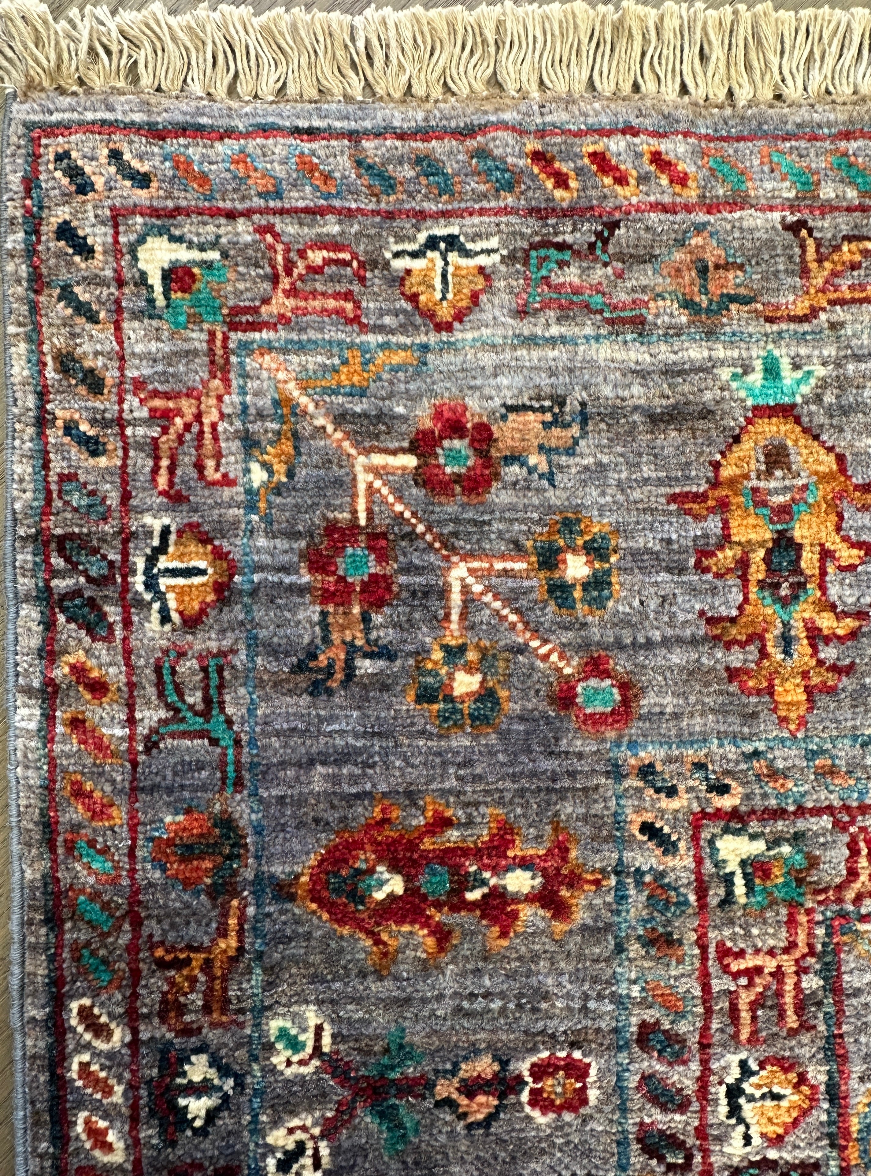 Afghan handmade rug,Chobi. Size: 196x146 cm