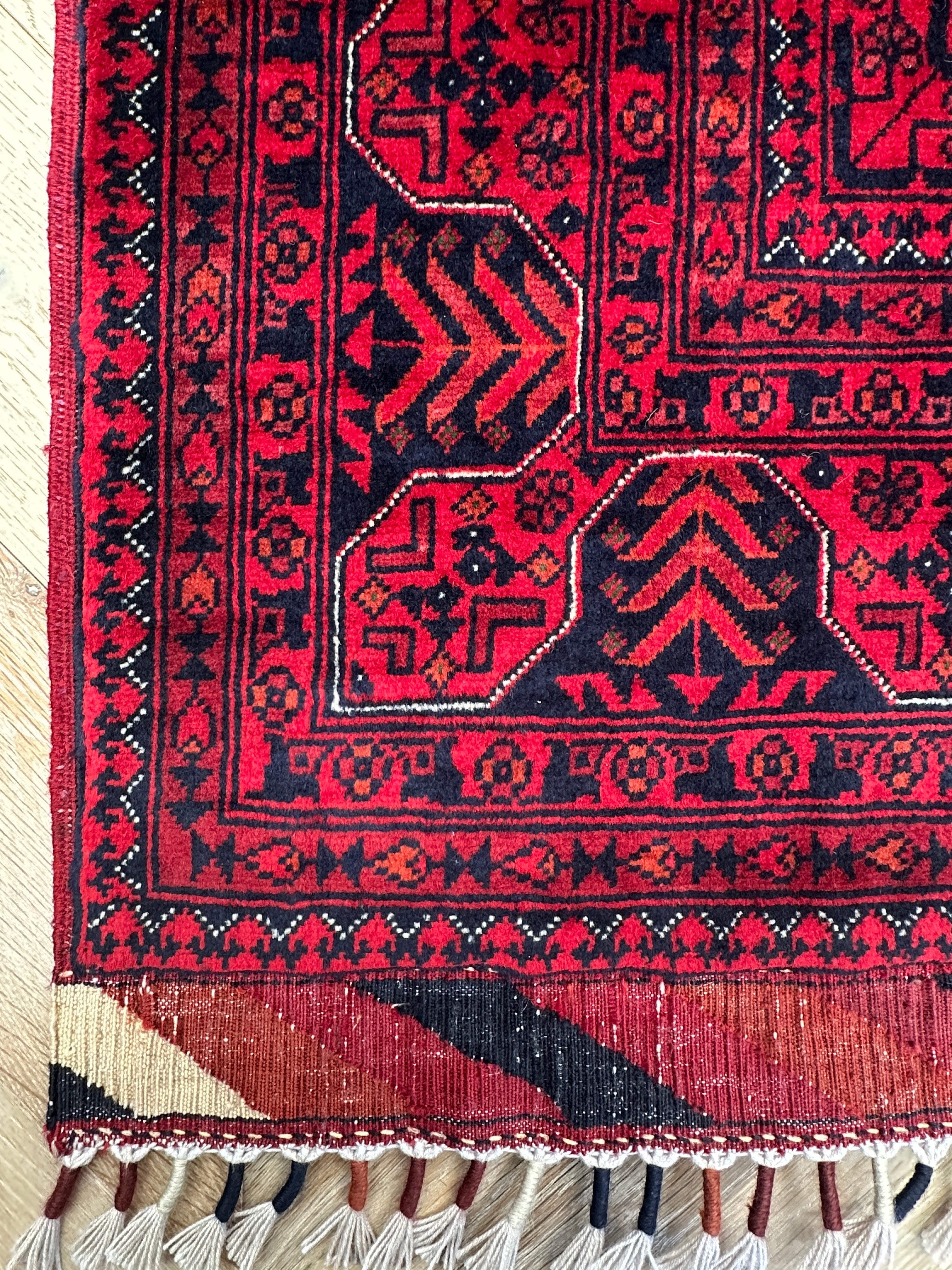 Grey Afghan Handmade — 2.32 x 1.71