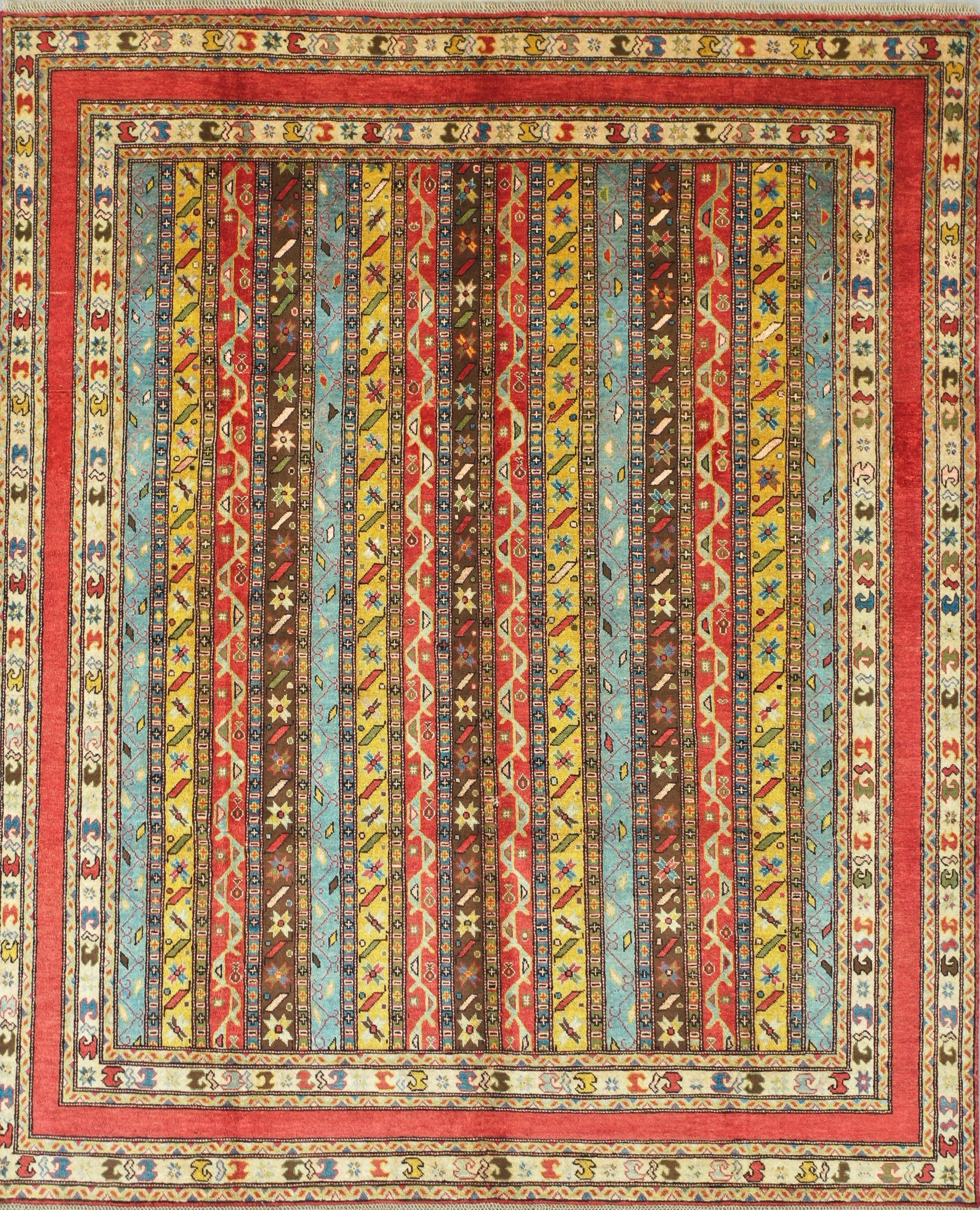 Red Afghan Handmade — 2.95 x 2.45