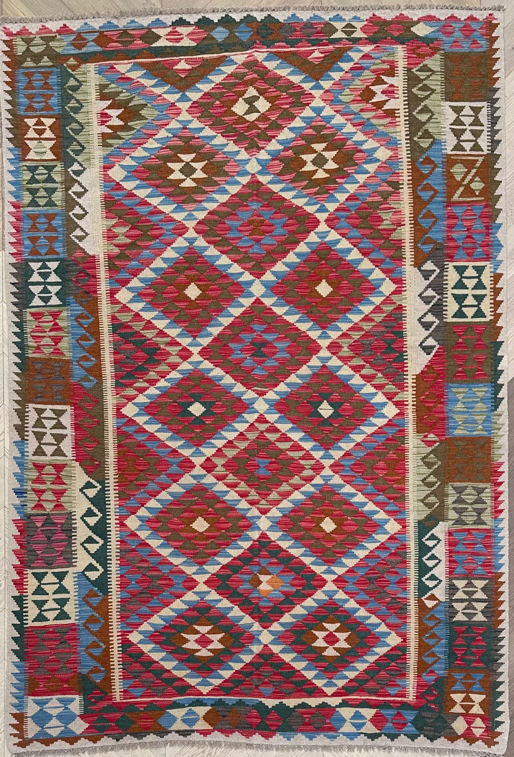 Chobi Afghan Handmade — 2.55 x 1.75