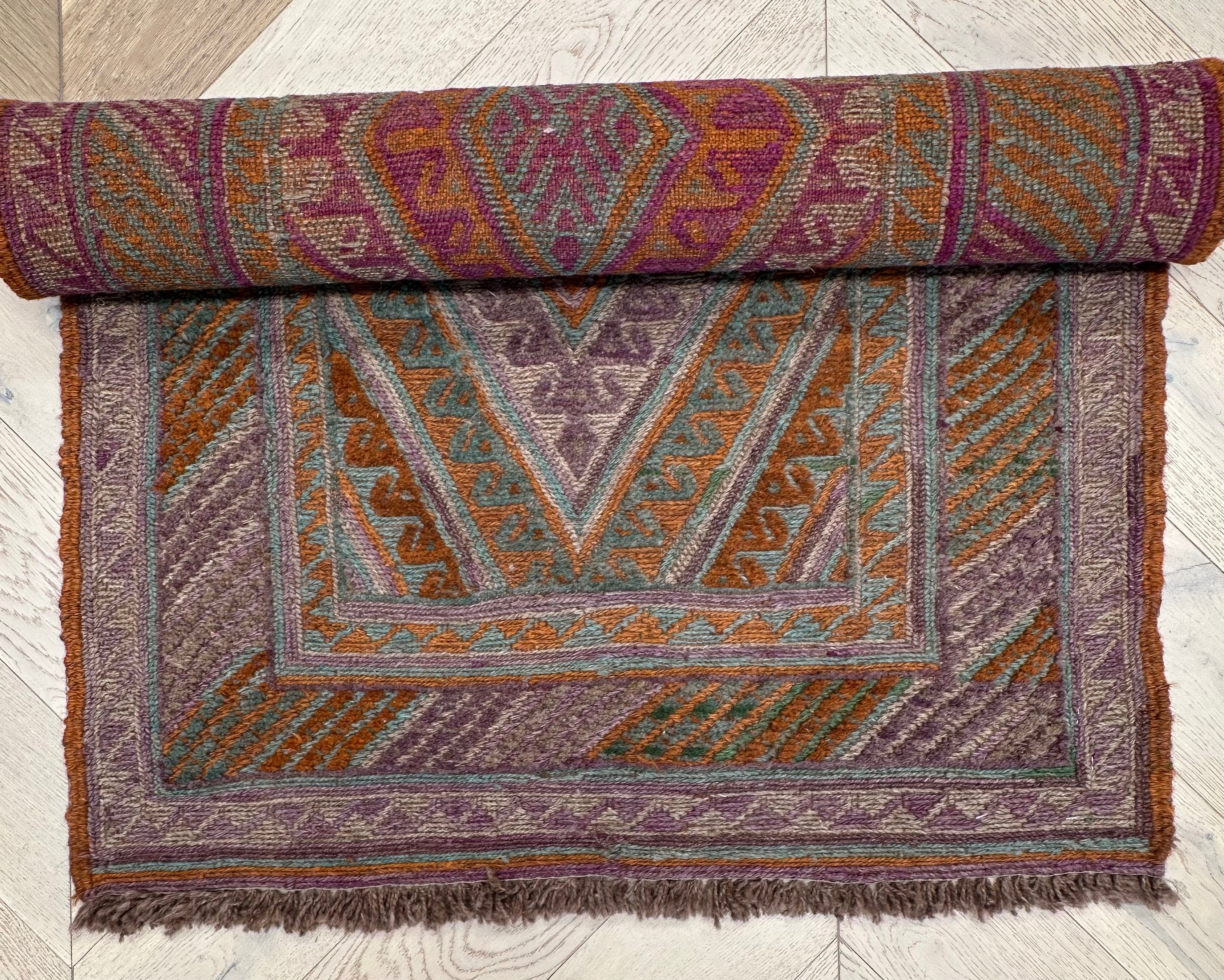 HANDMADE AFGHAN MUSHWANI KILIM | CM|