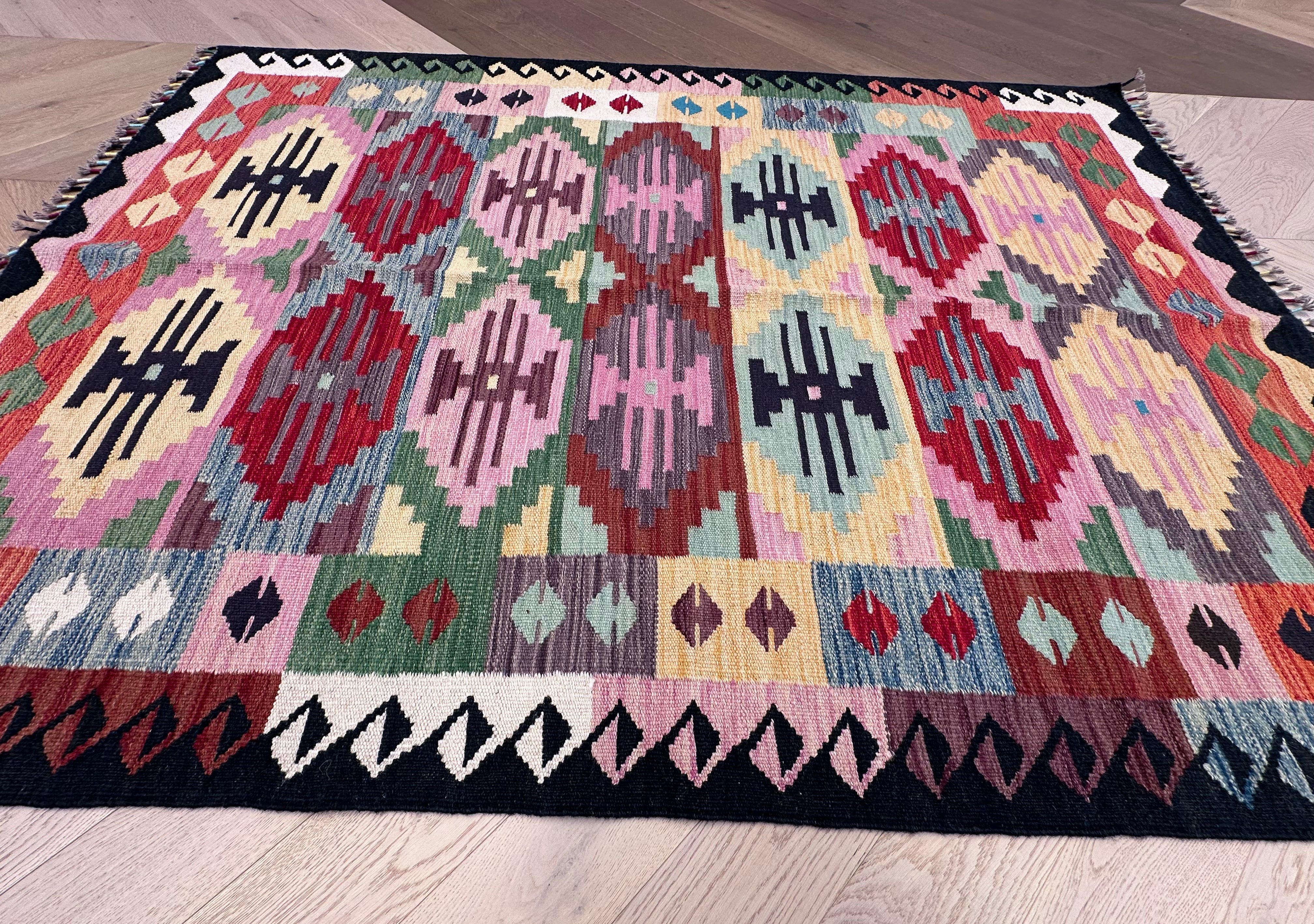 Chobi Afghan Handmade — 2.03 x 1.47