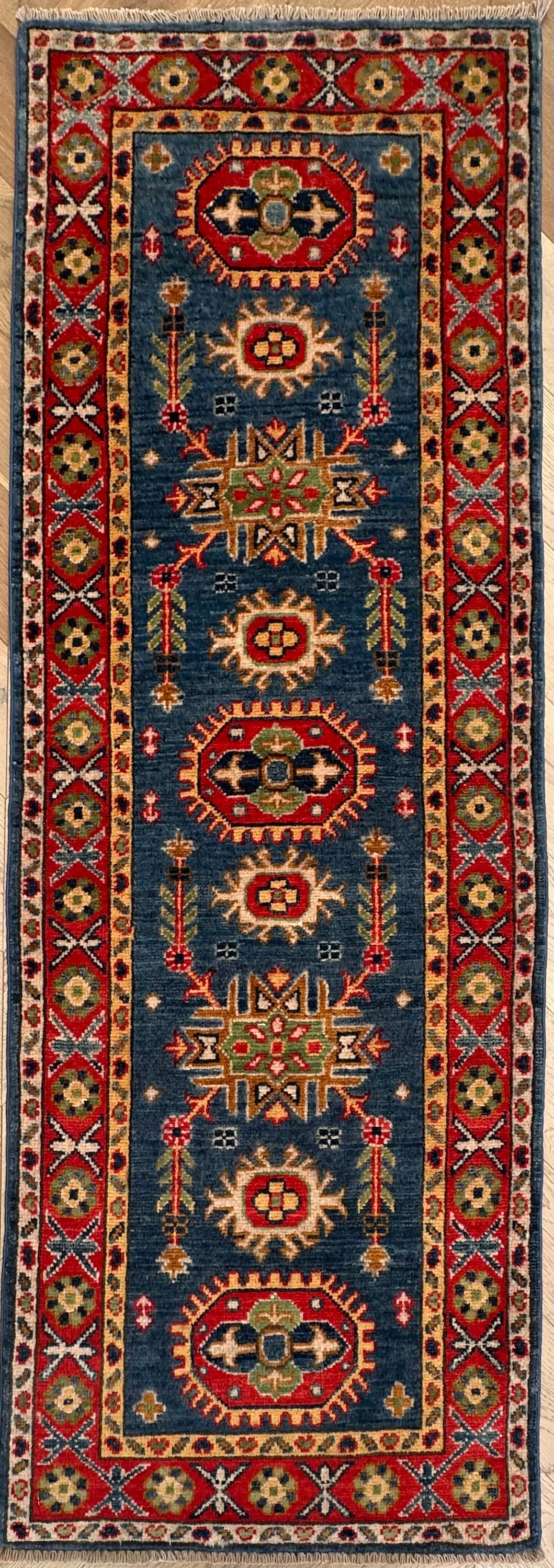 Kazak handmade runner 176x 61 cm