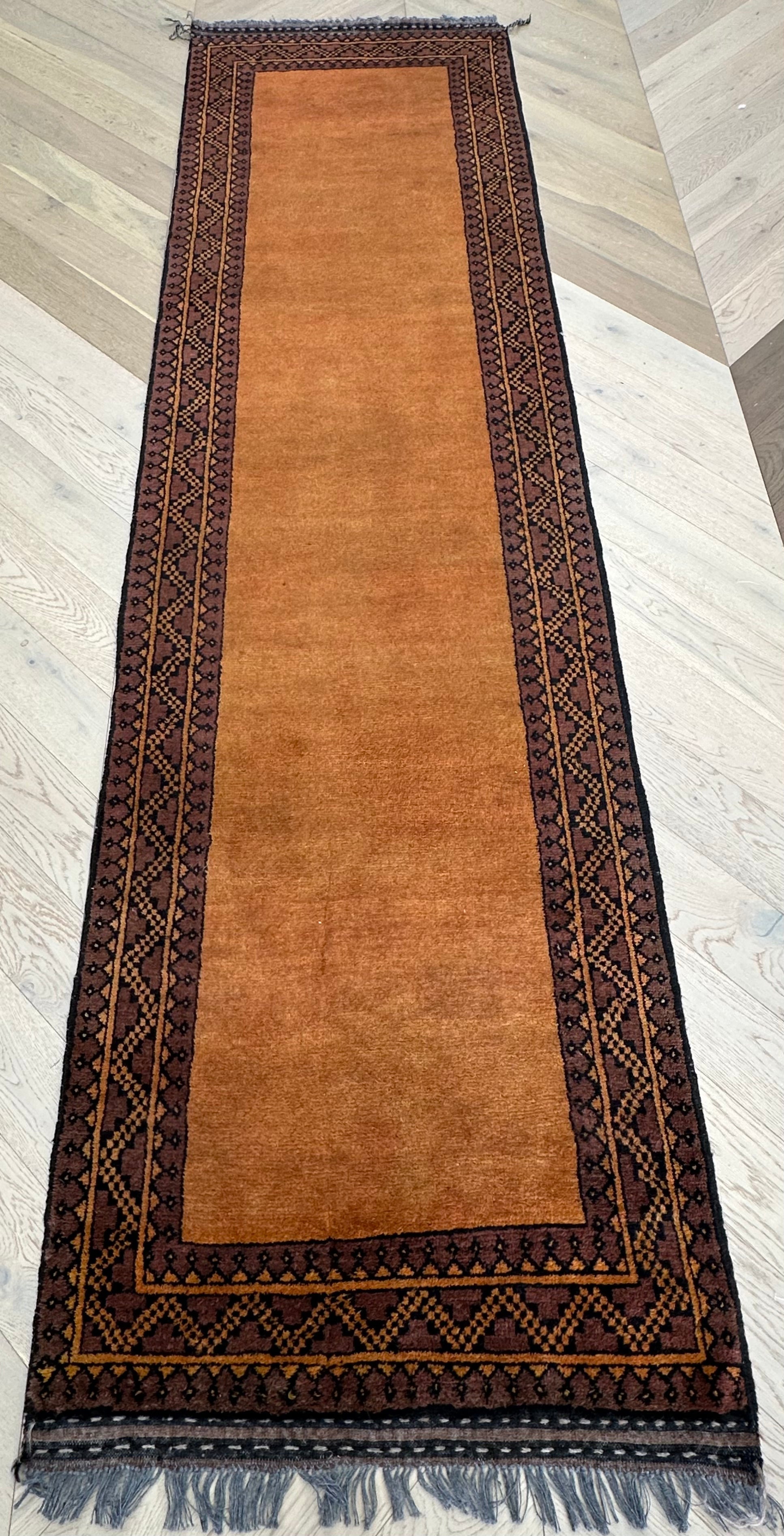 Handmade Gaba rug-runner — 2.89 x 0.79