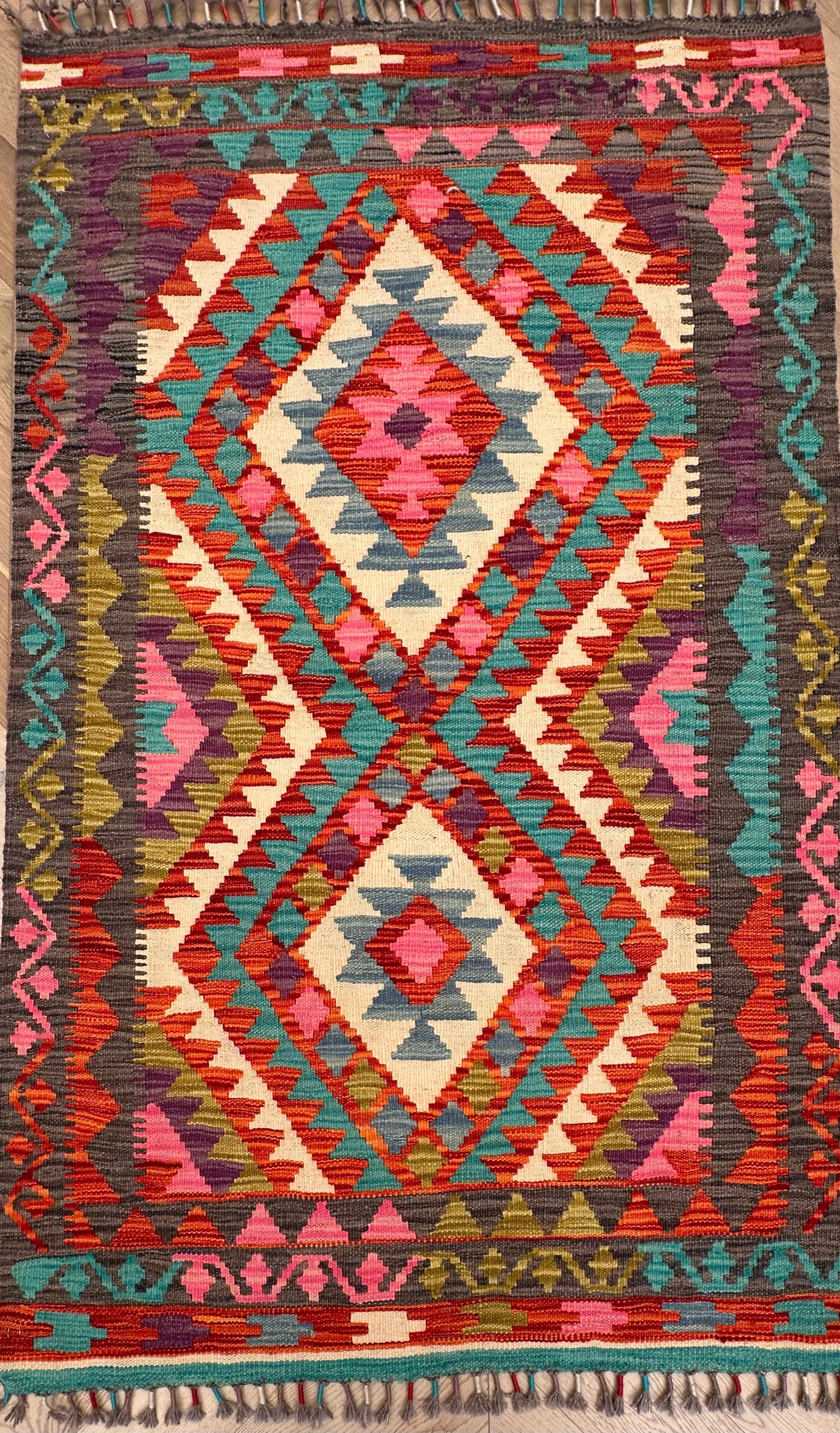 Chobi Afghan Handmade — 1.57 x 0.97