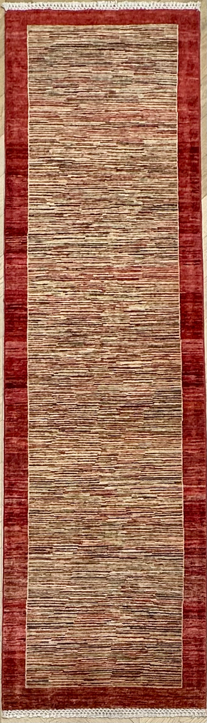 Handmade Gaba rug-runner — 2.98 x 0.82