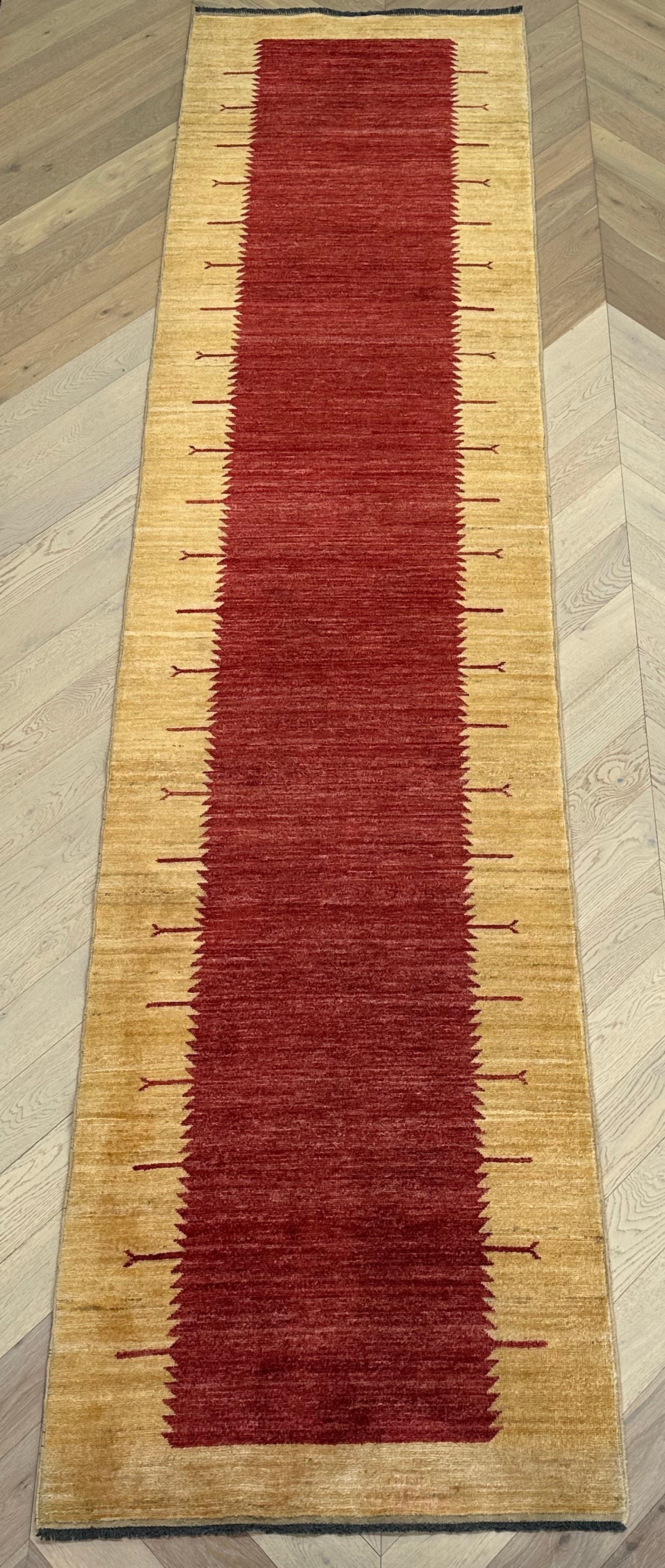 Handmade Gaba rug-runner — 4.00 x 0.94