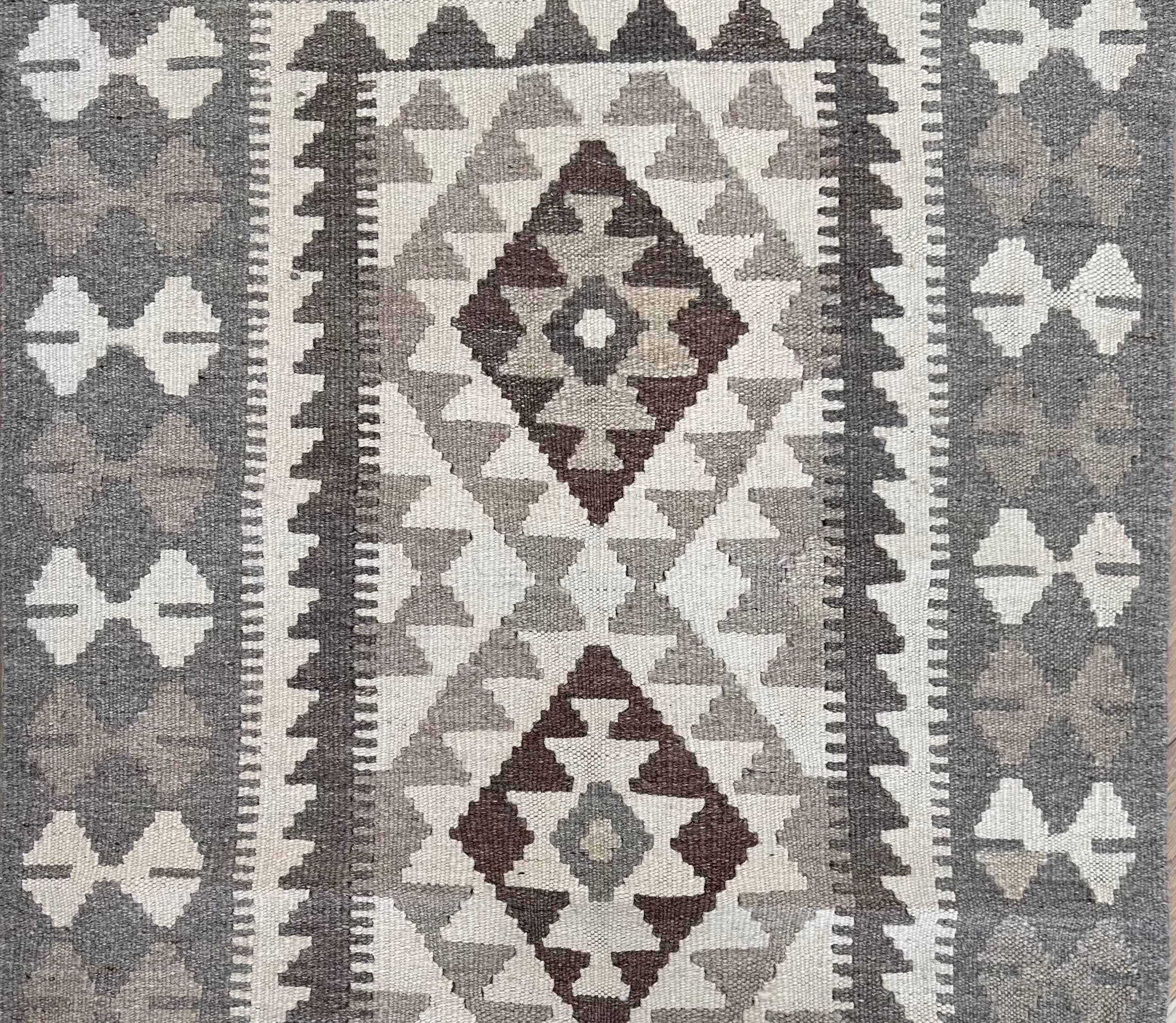 Chobi Afghan Handmade — 2.97 x 0.79