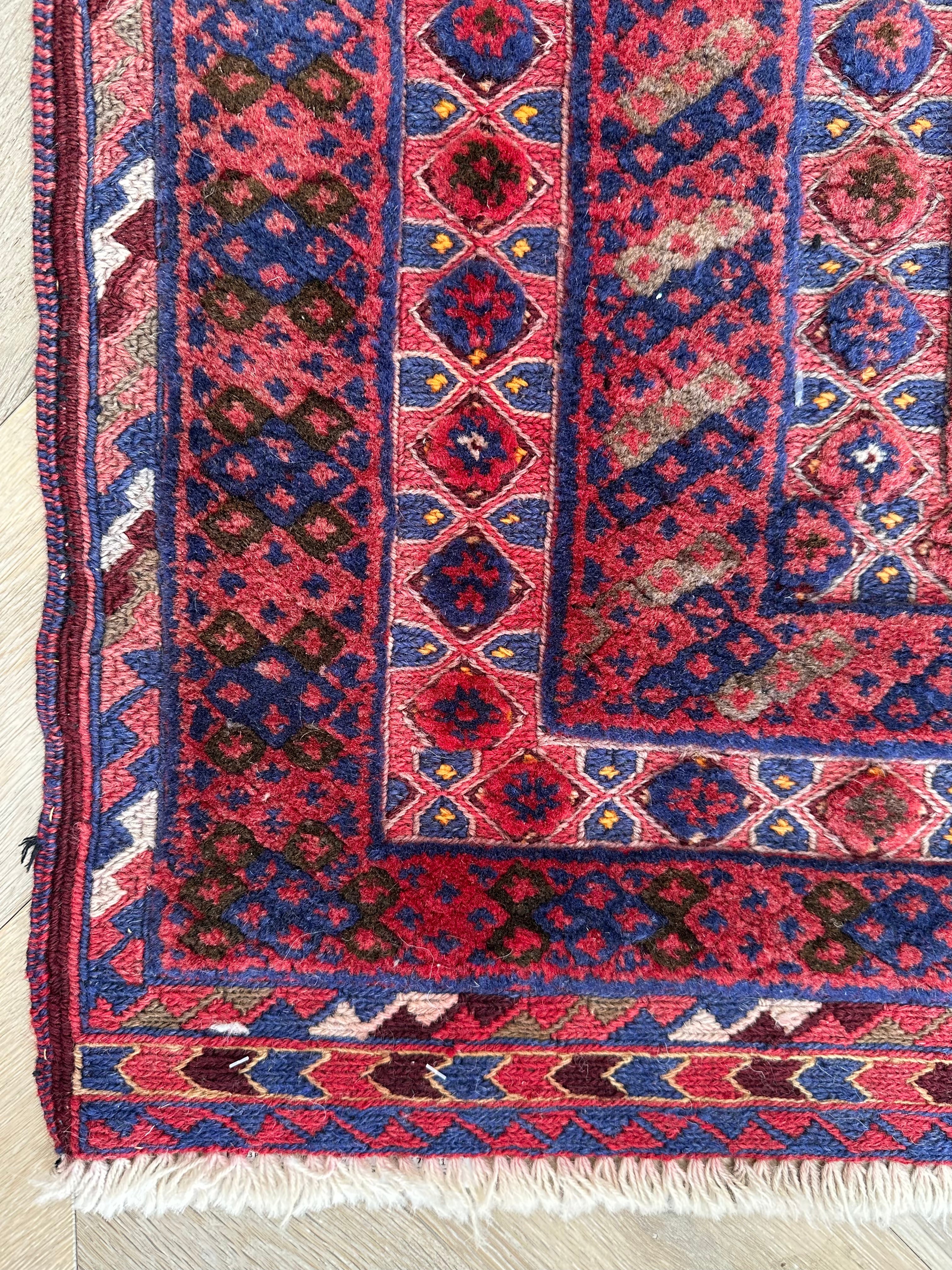 HANDMADE AFGHAN MUSHWANI KILIM | CM|