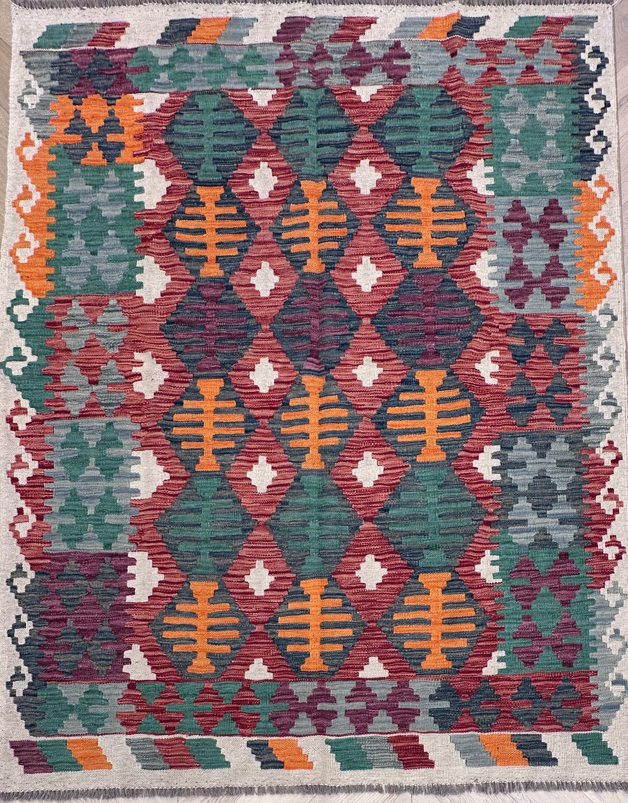 Chobi Afghan Handmade — 1.96 x 1.55