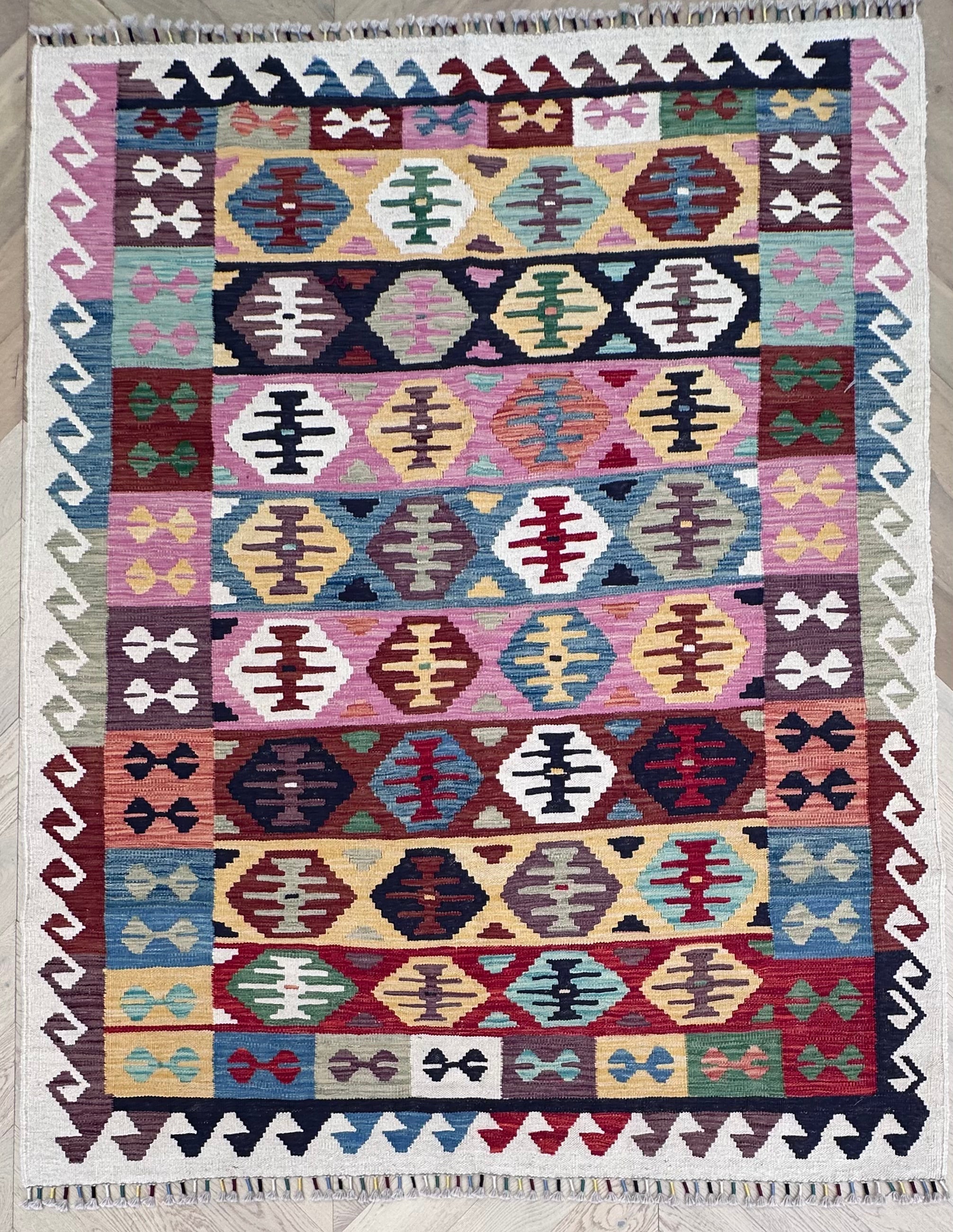 Chobi Afghan Handmade — 1.98 x 1.56